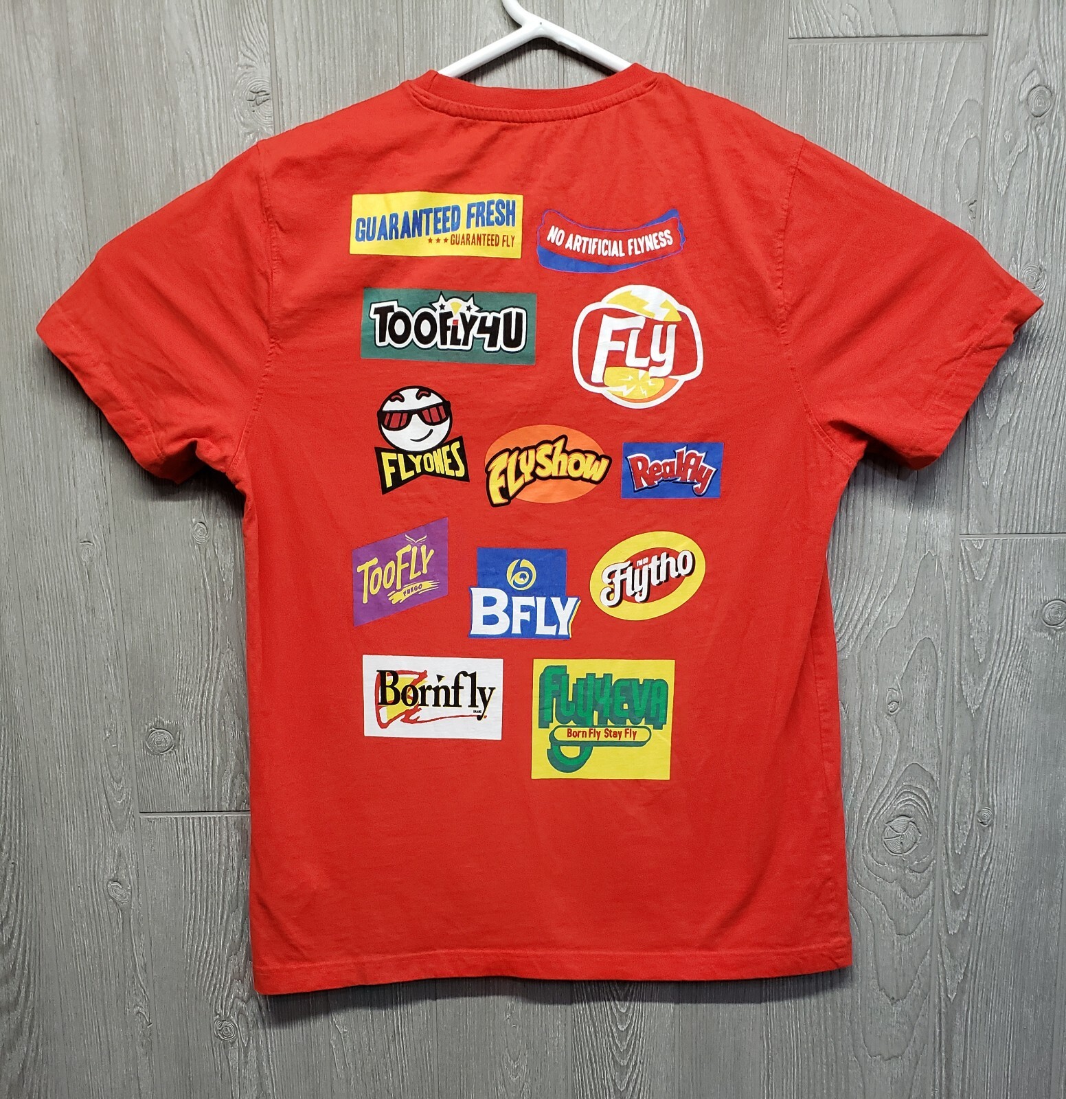 Born Fly T Shirt Adult XL Guaranteed Fresh No Artificial Flyness Graphic Red SS