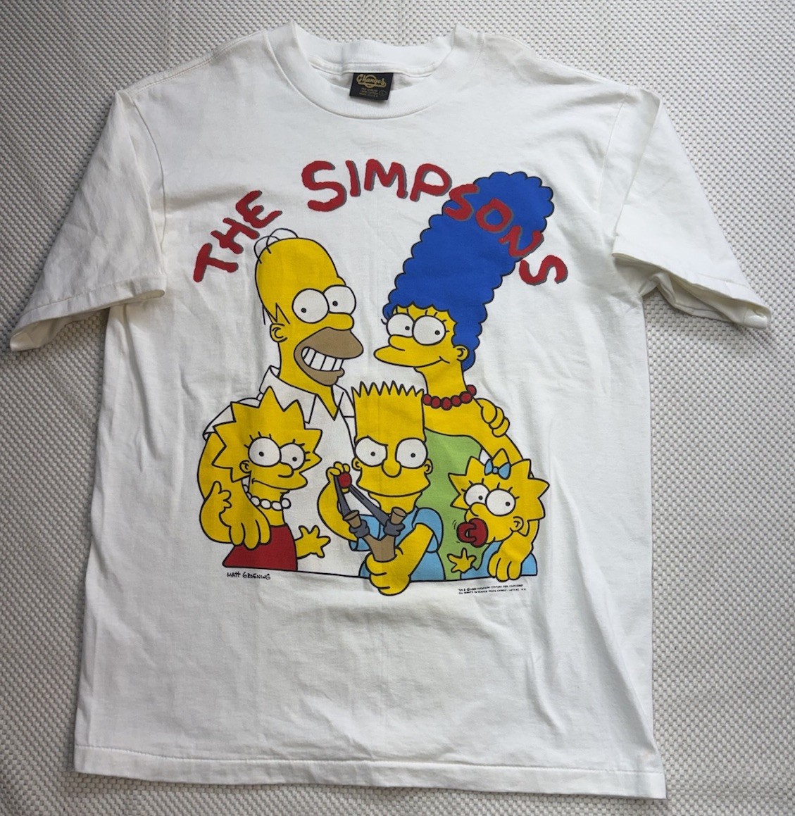 Vintage 1989 The Simpsons Shirt Mens XL White Family Graphic Changes USA XL NEW