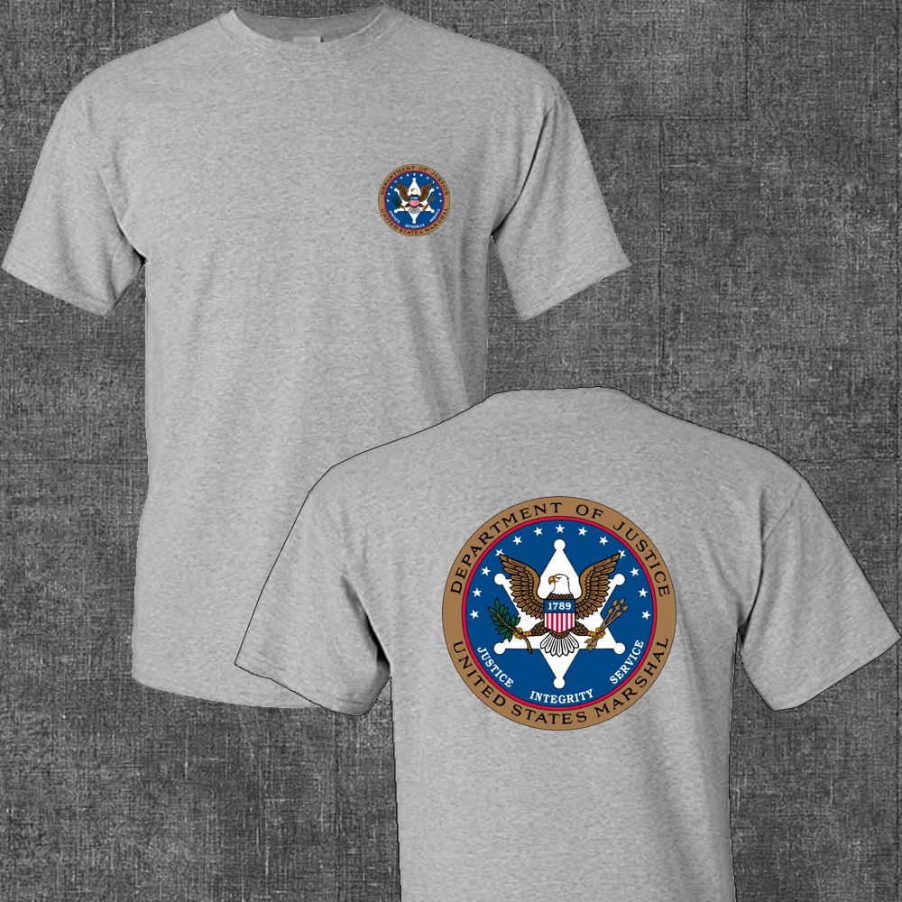 US Marshall Emblem Men’s Grey Size S to 5XL