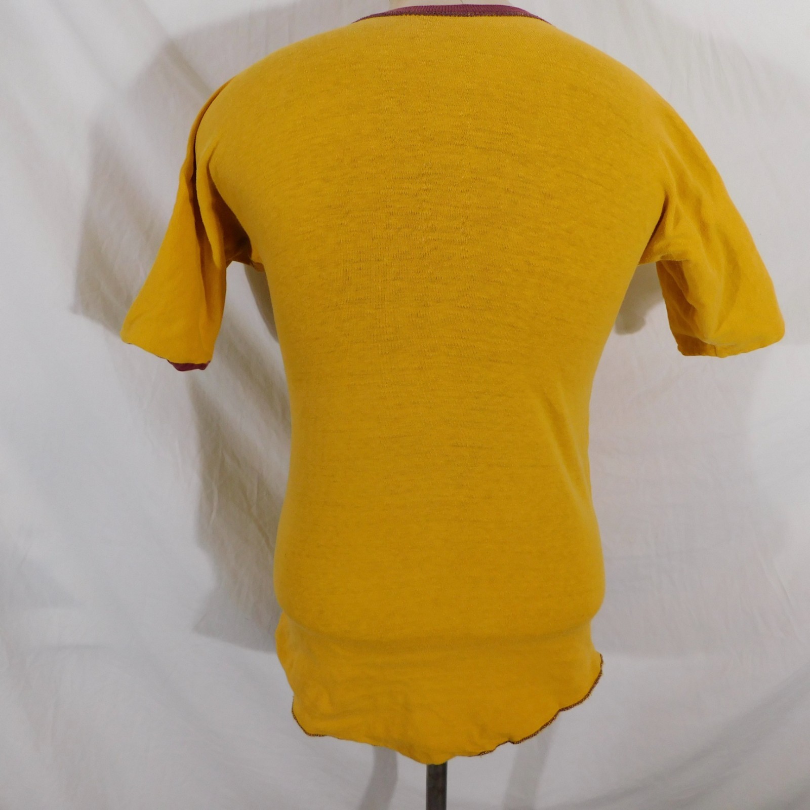 Vtg Mens S Double Face 70s Phys Ed Gym Lined Reversible Varsity T-shirt A