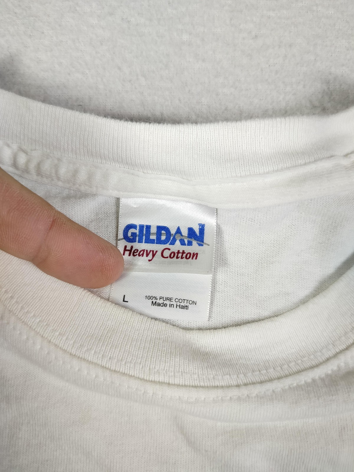 Gildan Chicago Shirt Mens Large White Illinois USA Flag Graphic Tee Patriotic