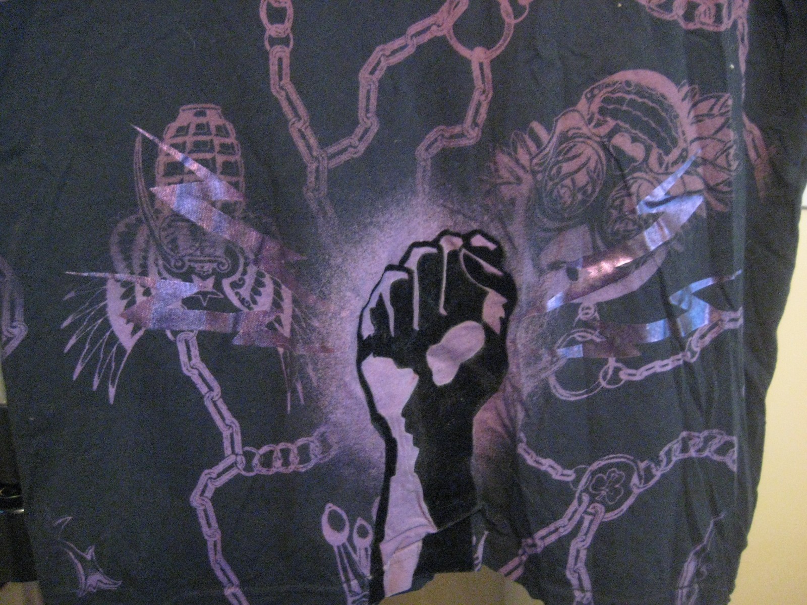 CHRISTIAN AUDIGIER T-SHIRT LOVE GRENADE PRINT SIZE XL