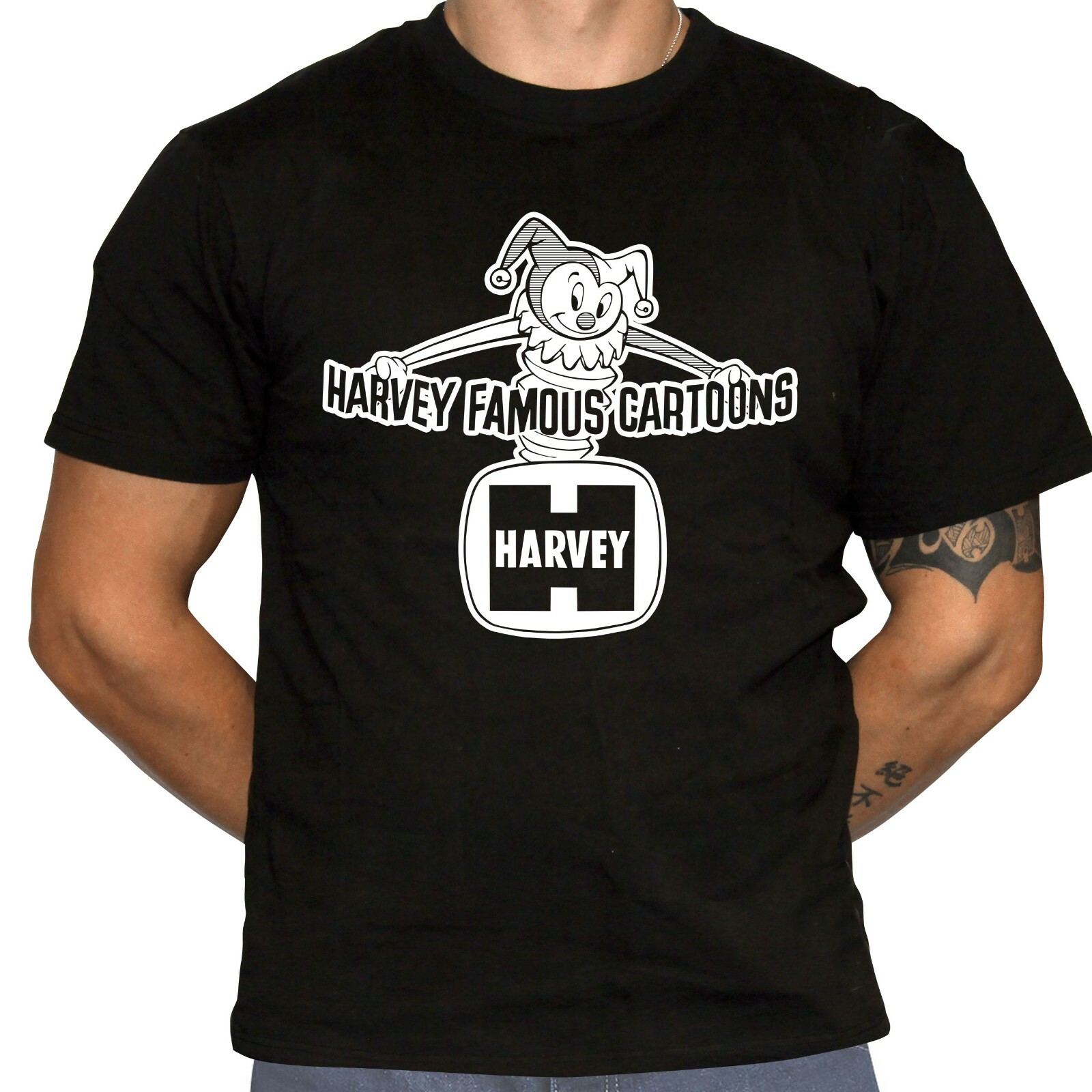 Harvey Famous Cartoons Logo T-Shirt – Defunct Comics Company – 100% Cotton Shirt