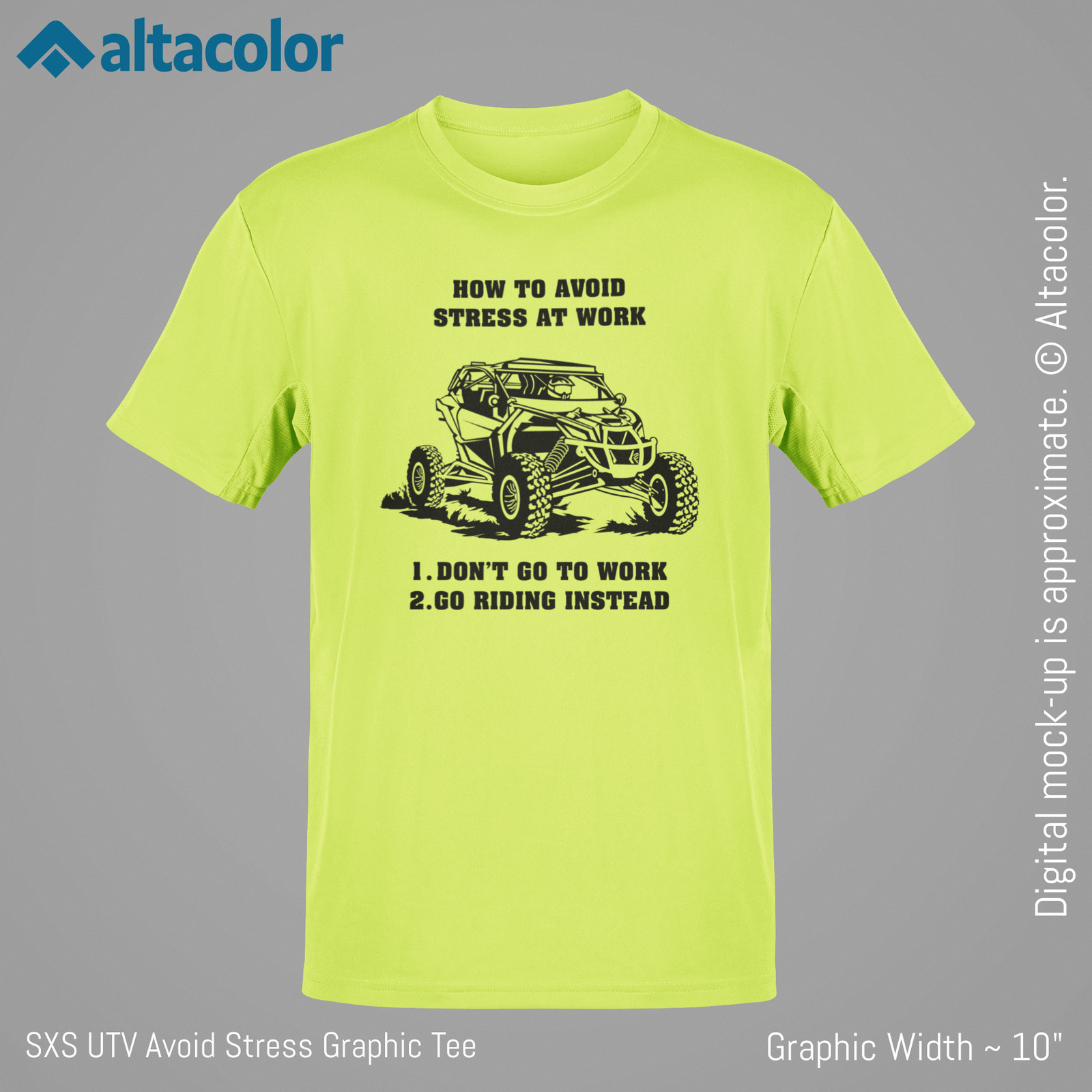 SXS Side-By-Side UTV Graphic Gildan Heavy Tee – Choice of Colours – Perfect Gift