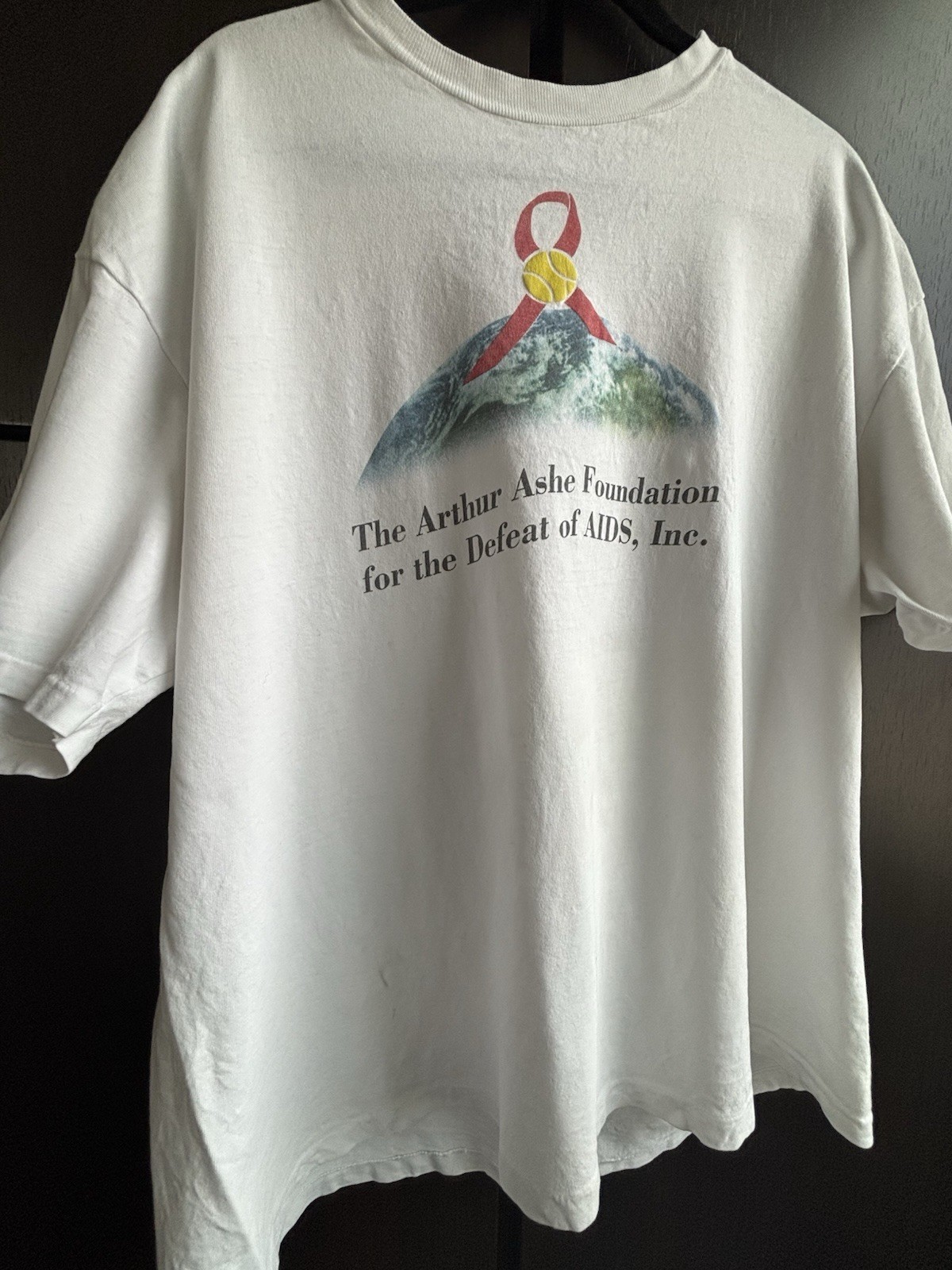VTG ‘90s Arthur Ashe Defeat of Aids T-Shirt Tee XL USA