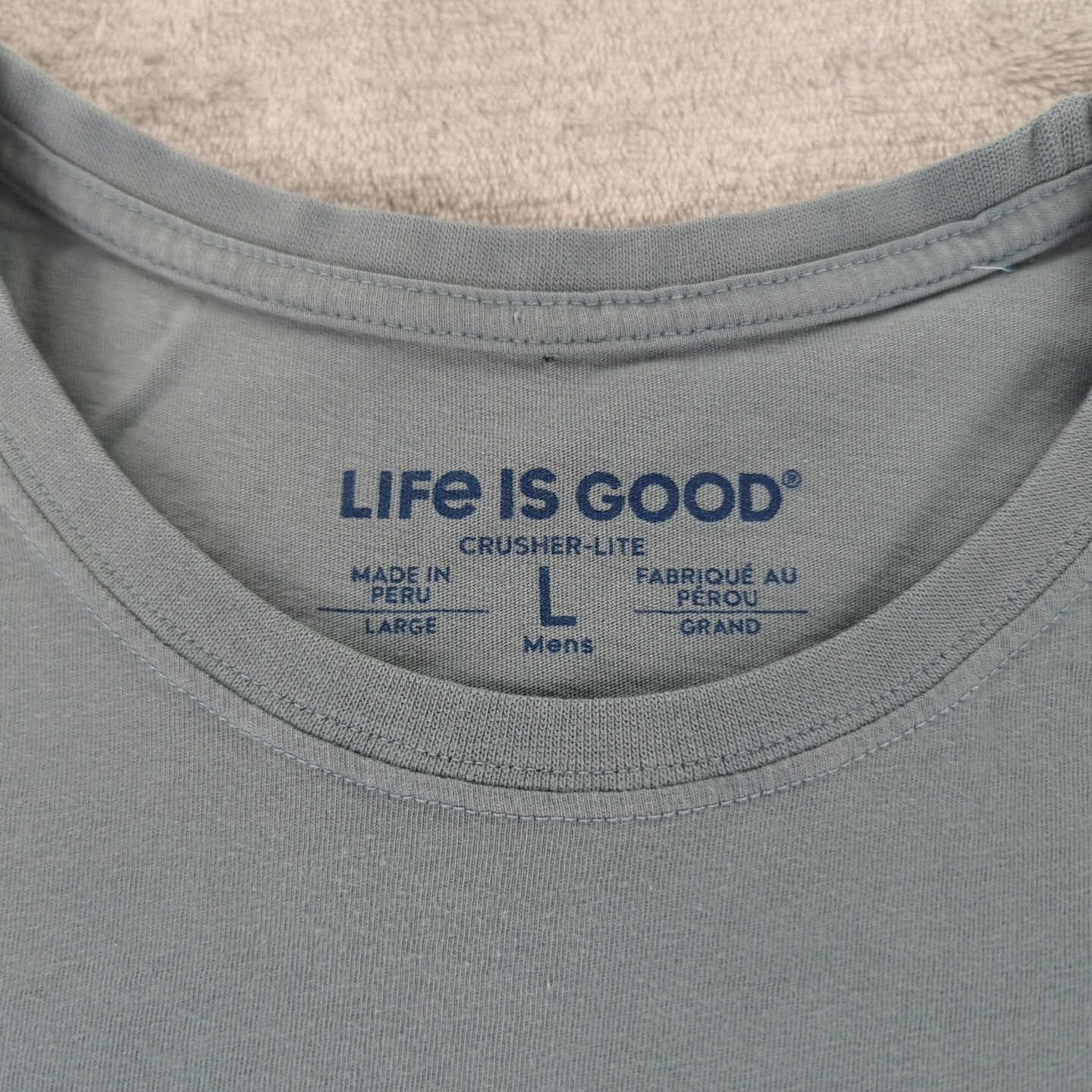 Life is Good T Shirt Coffee Renewable Energy Green Short Sleeve Men Large