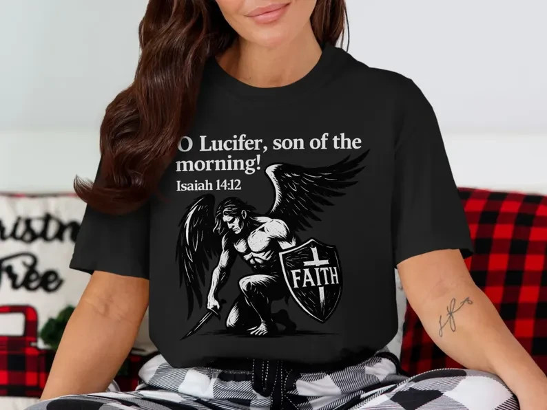 Guardian Angel T-Shirt, Faith Shield Tee, Religious Gift, Warrior Angel shirt