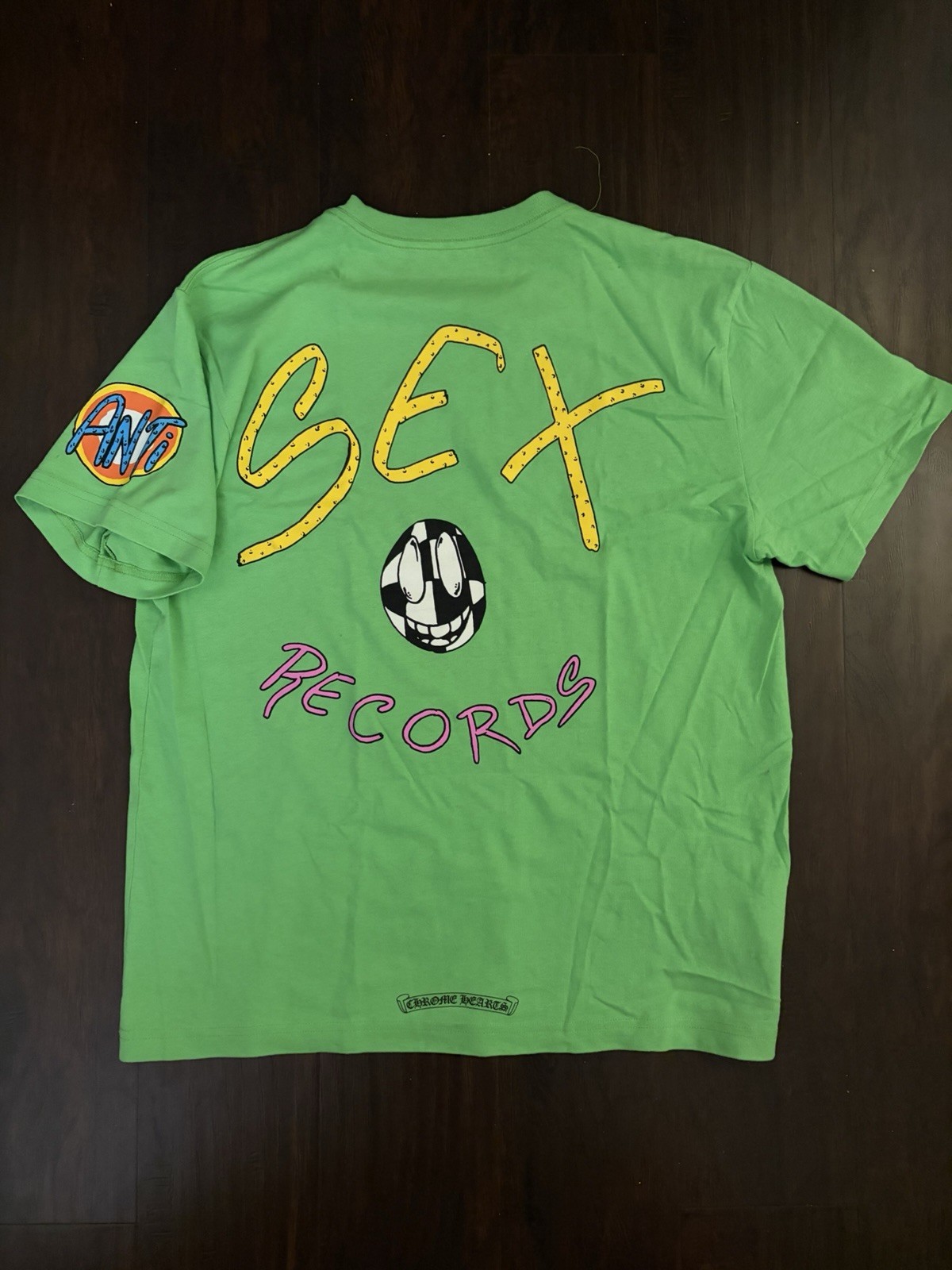 Chrome Hearts Matty Boy Sex Records Green Short Sleeve T-Shirt Large