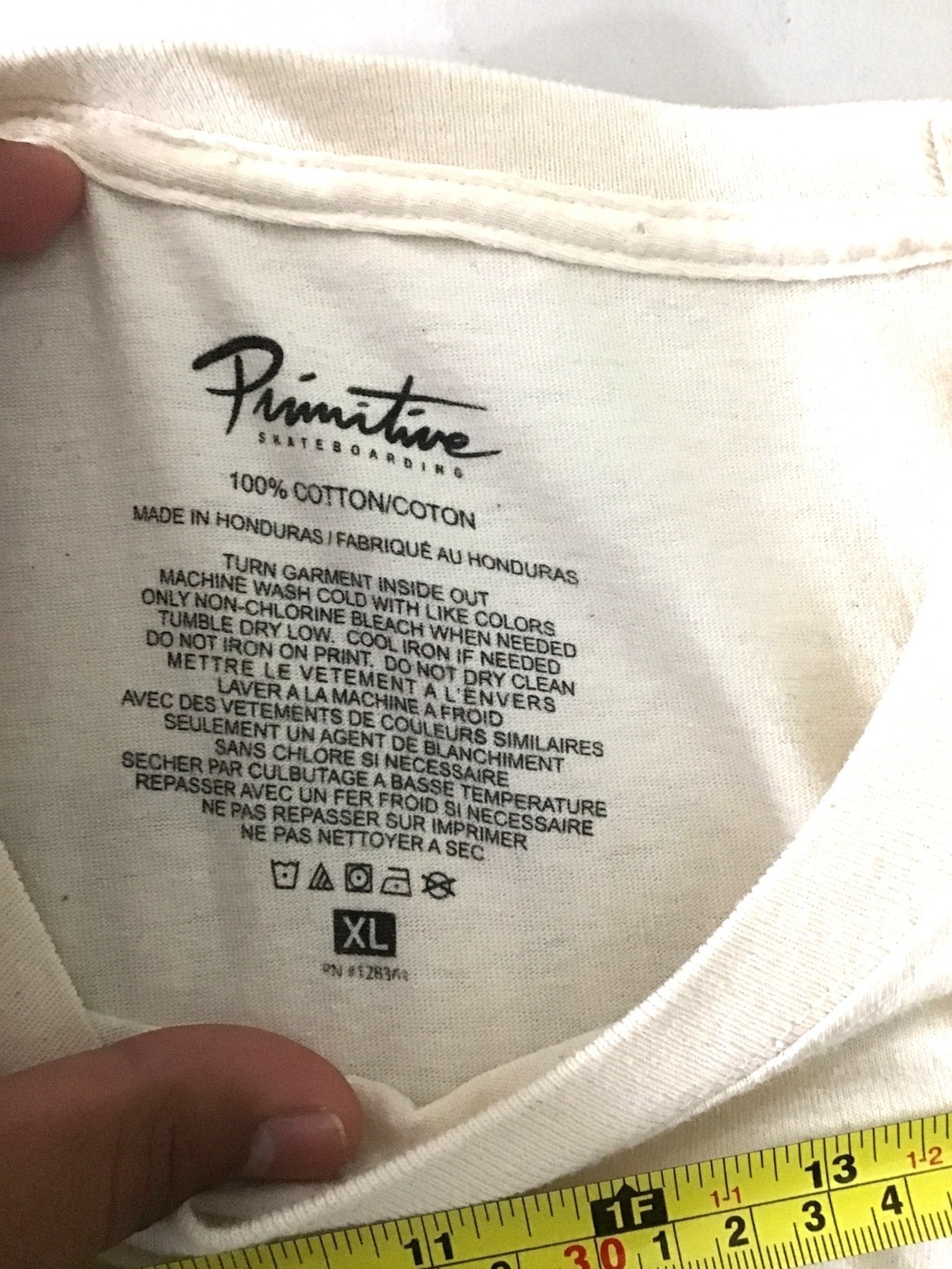 Primitive Sacred Heart Graphic T-Shirt White XL Cotton Skateboarding Tee