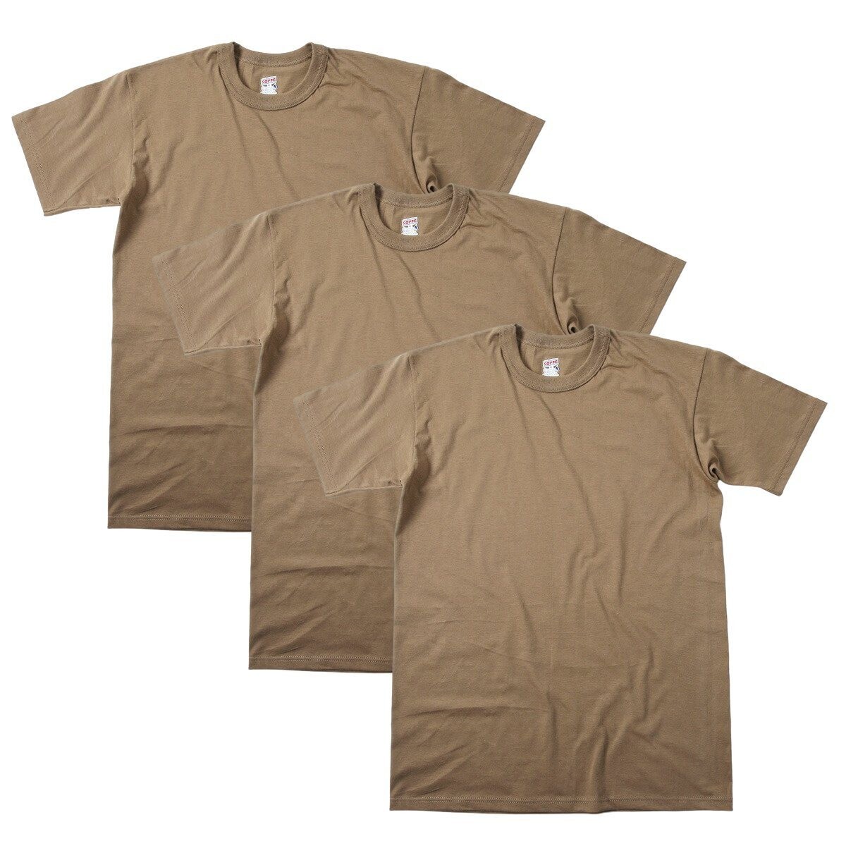 NEW Soffe Military US Navy 100% Cotton T-Shirt Undershirt 3-Pack – Coyote Brown