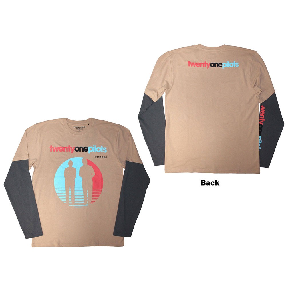 Men’s Twenty One Pilots Vessel Long Sleeve Small Grey & Sand