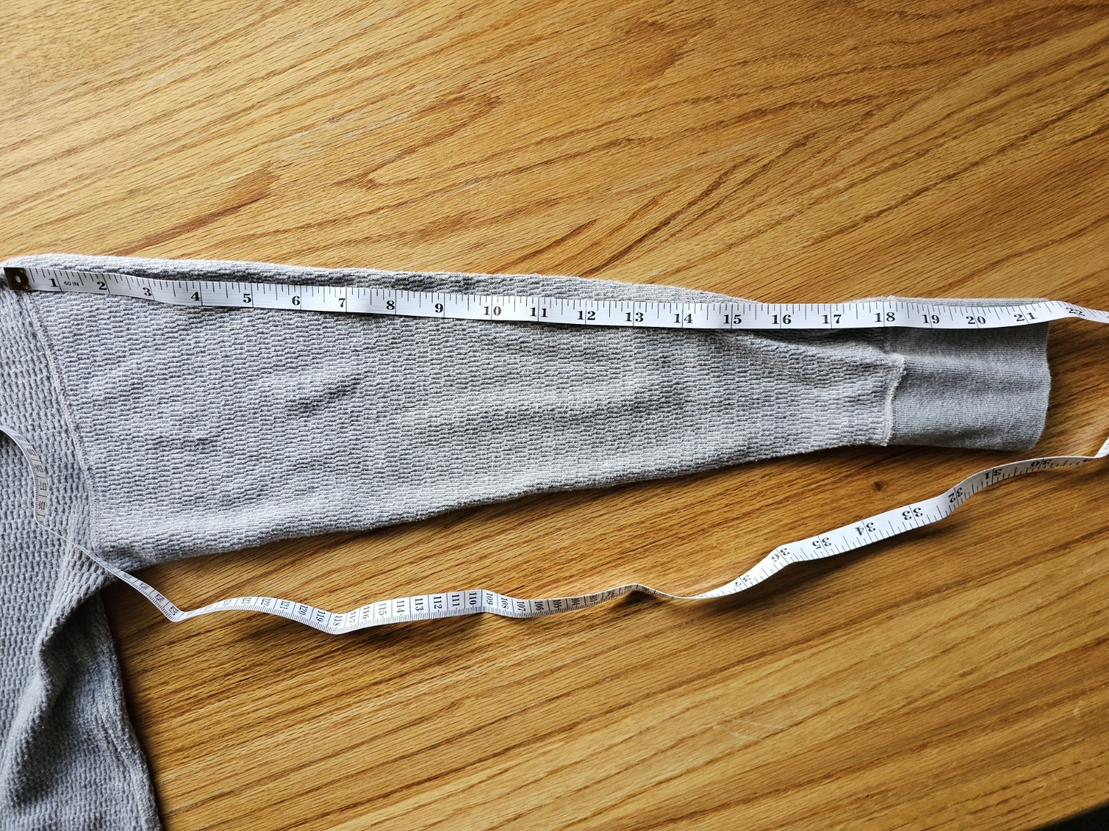 The Flat Head Gray Thermal LS Crew Neck T-Shirt – Size 40 (Fits Small)