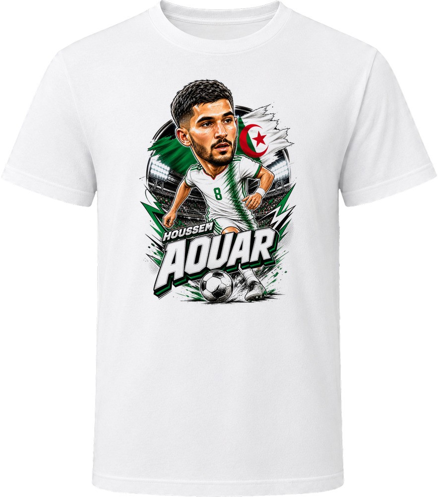 Houssem Aouar, Algeria Caricature Soccer 2026 T Shirt