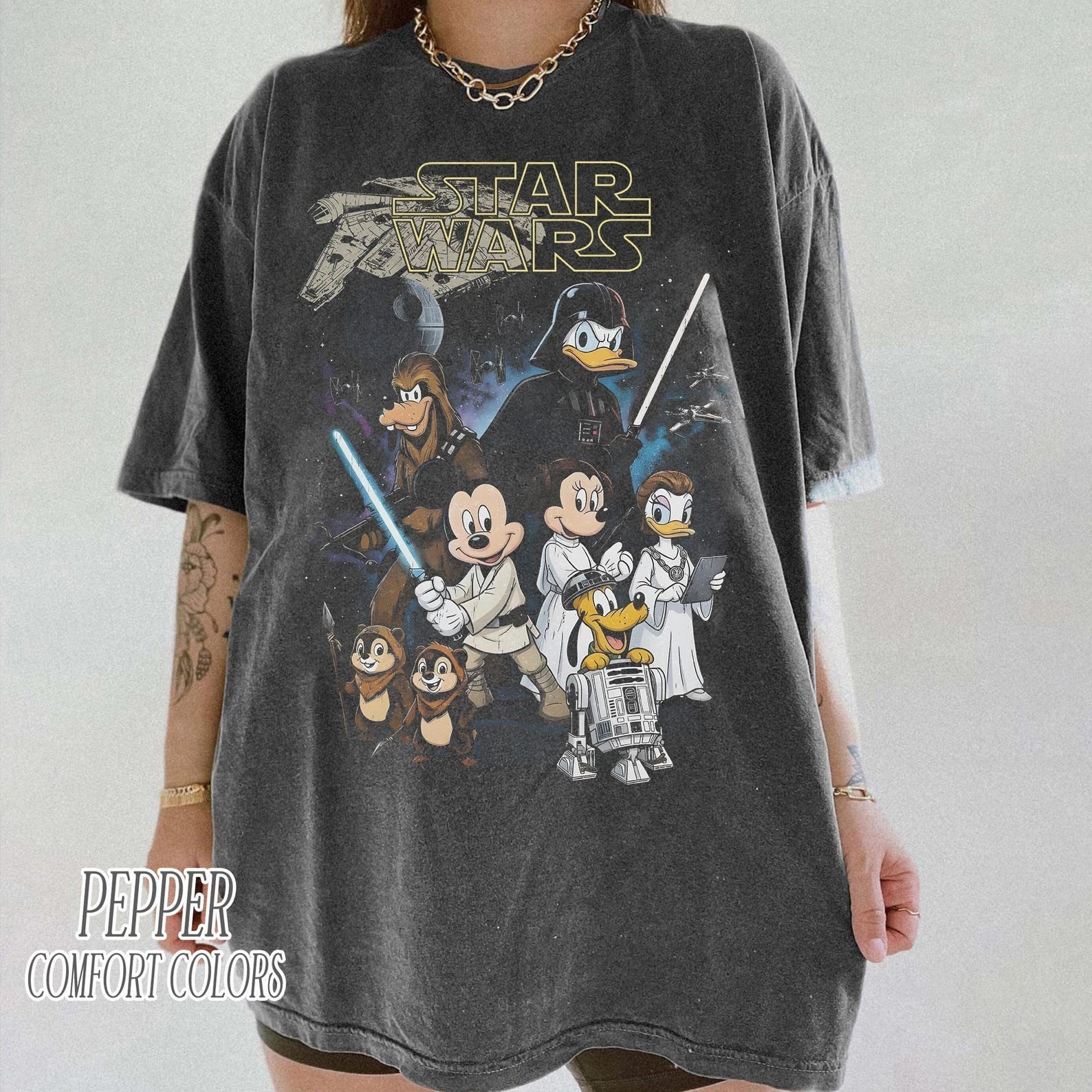 Retro Disney Star Wars Shirt, Retro Mickey and Friends Jedi Tee, Family Vacation