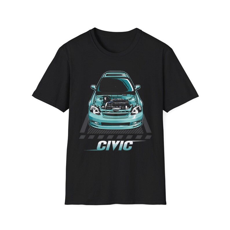 Civic T-Shirt Dad Gift Car Lovers Tee Honda Racing JDM Japanese Cars