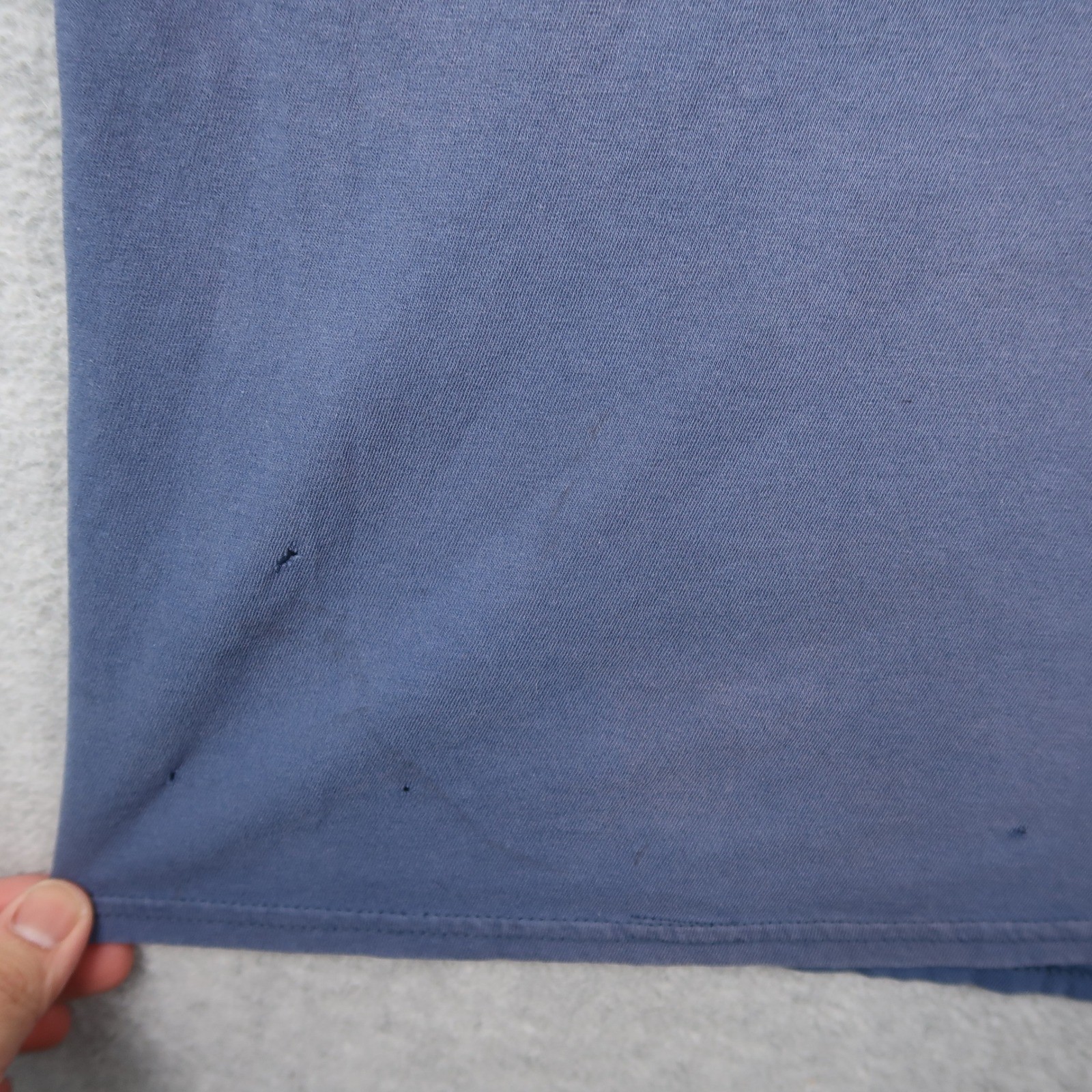 Distressed Pocket T-Shirt Mens Faded Blue Short Sleeve Crewneck 2XL