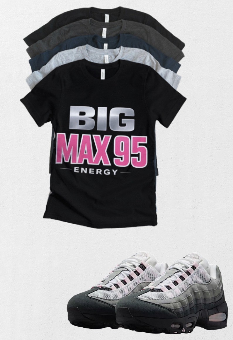 Max 95 OG Big Max Pink Foam Sneaker Matching T-Shirt | Sneakerhead Streetwear