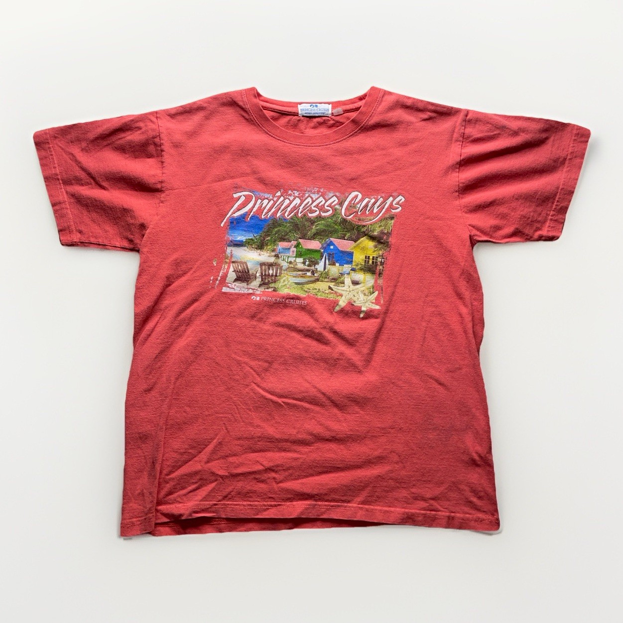 Princess Cruises Coastal T-Shirt Mens S Coral Beach Vacation Graphic Tee Travel