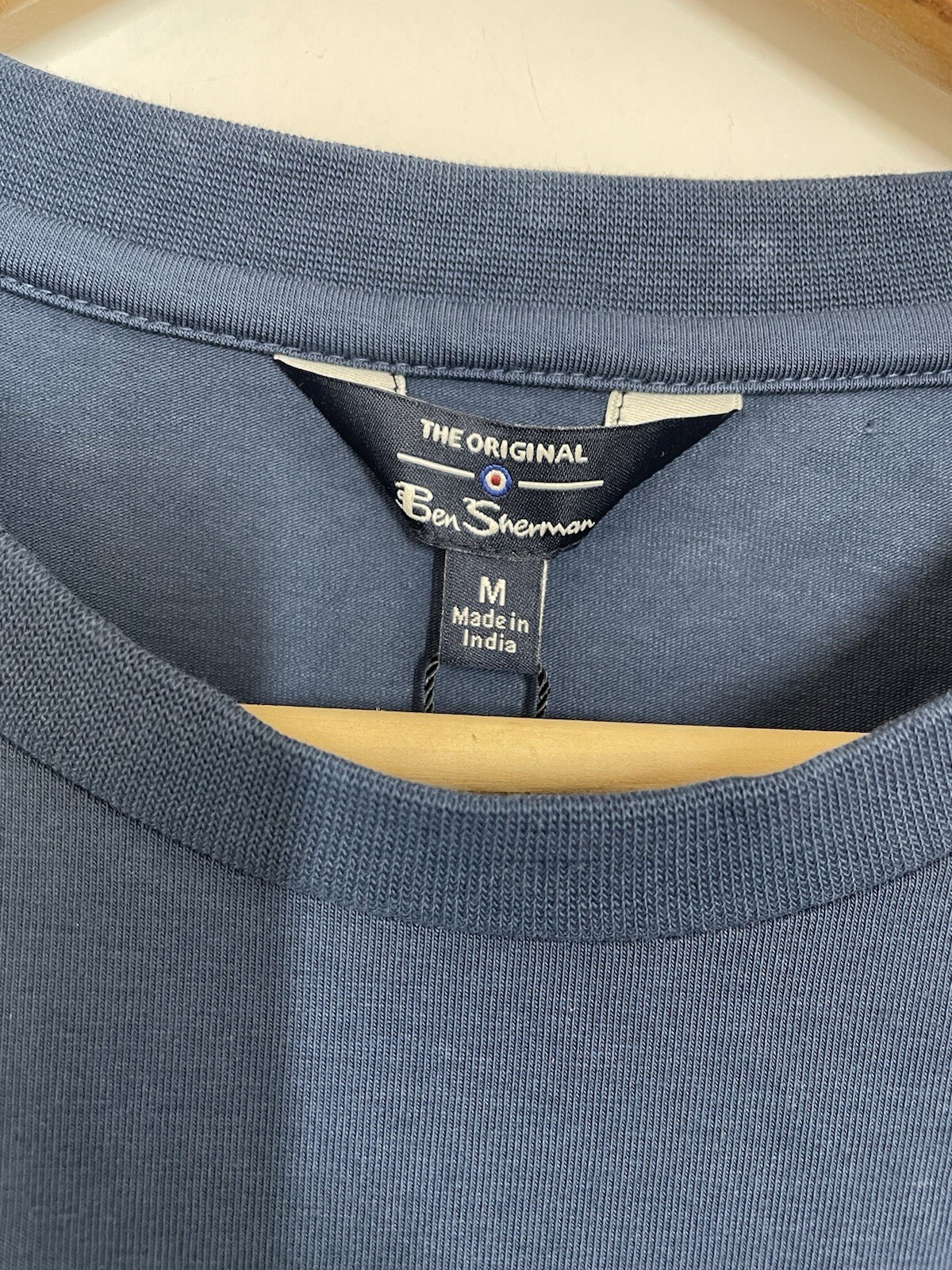 Ben Sherman T Shirt Men Small Short Sleeve Crew Neck Pullover Insignia Blue NEW