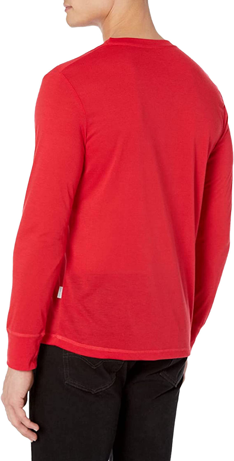 PERRY ELLIS Portfolio Henley Long Sleeve Pajama Shirt sz Small Red Sleepwear