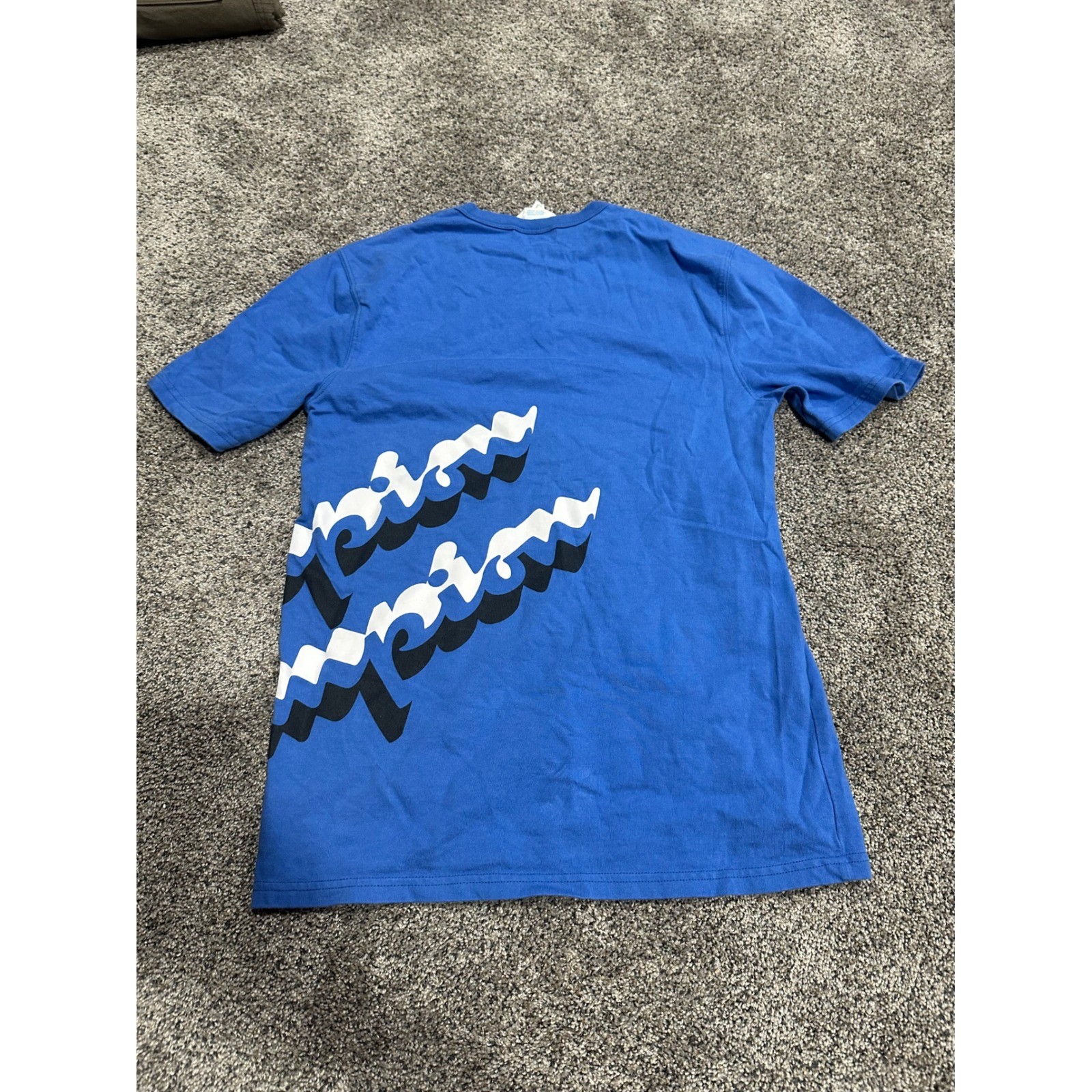 Champion Mens Heritage Graphic T-Shirt Royal Blue Wrap Around Logo Size Medium