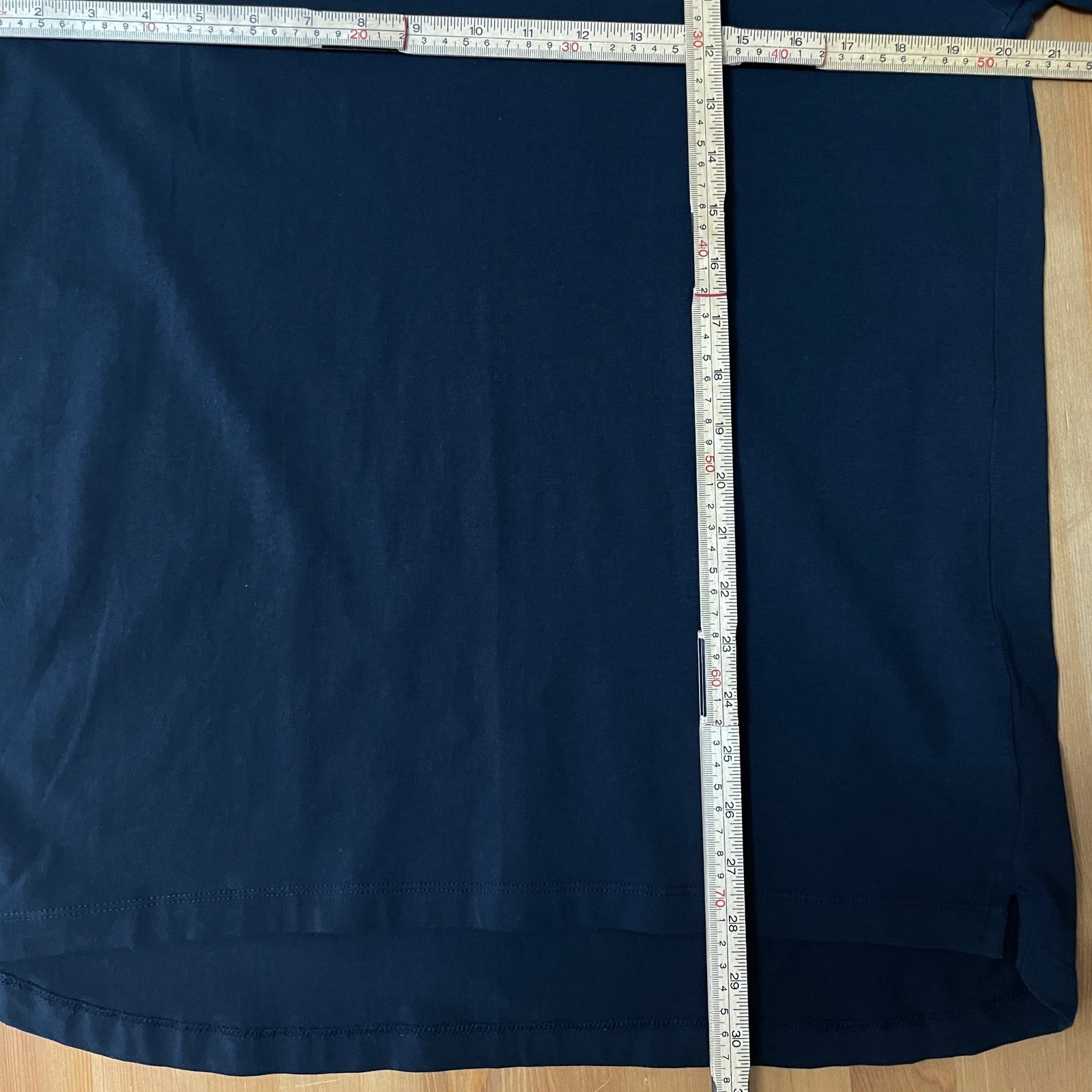 Kenneth Cole New York Men Navy Blue Cotton Stretch Crew Neck Chic T-Shirt Size M