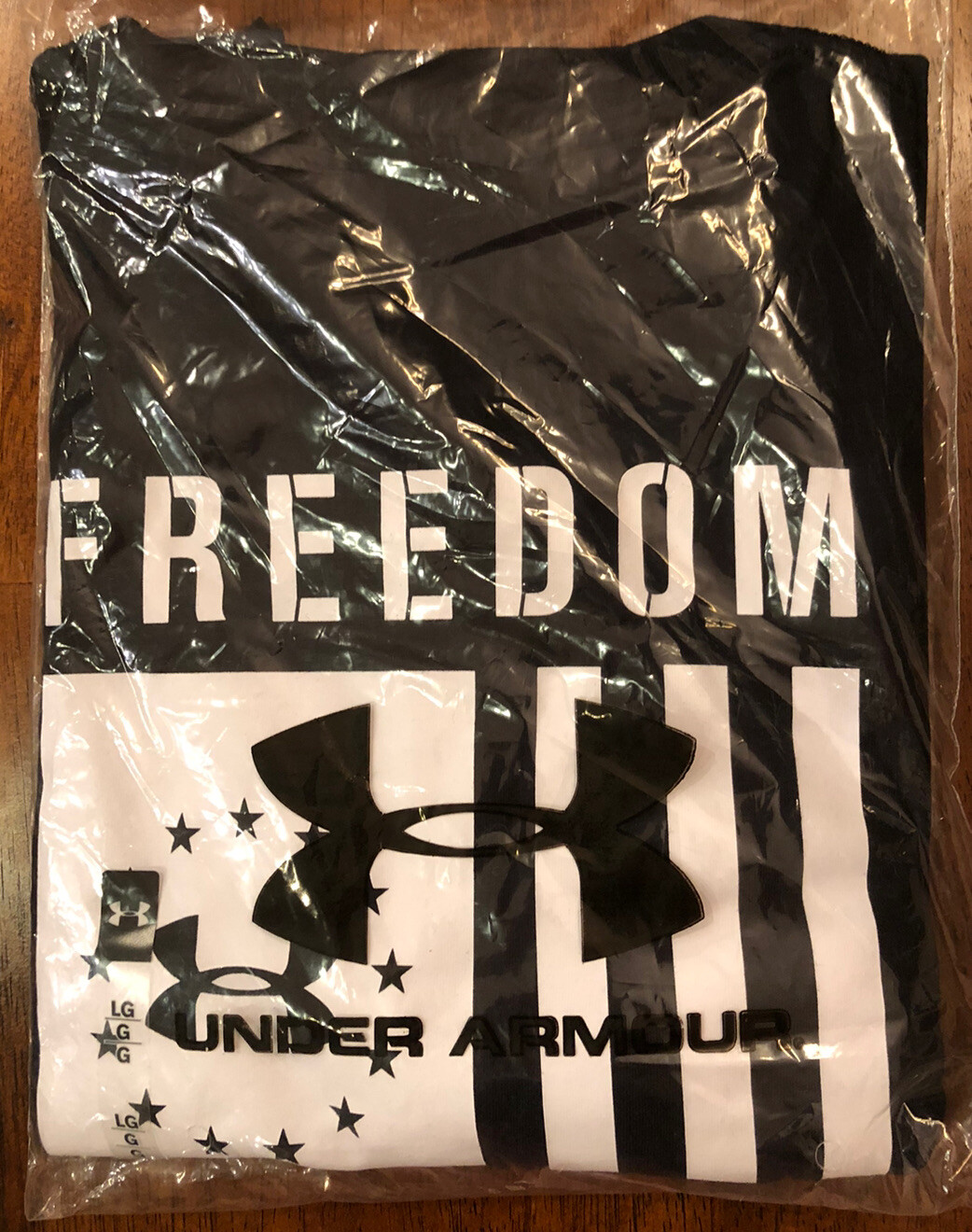 Under Armour UA Freedom Flag Logo Men’s T Shirt Tee Cotton Blend S M L XL XXL