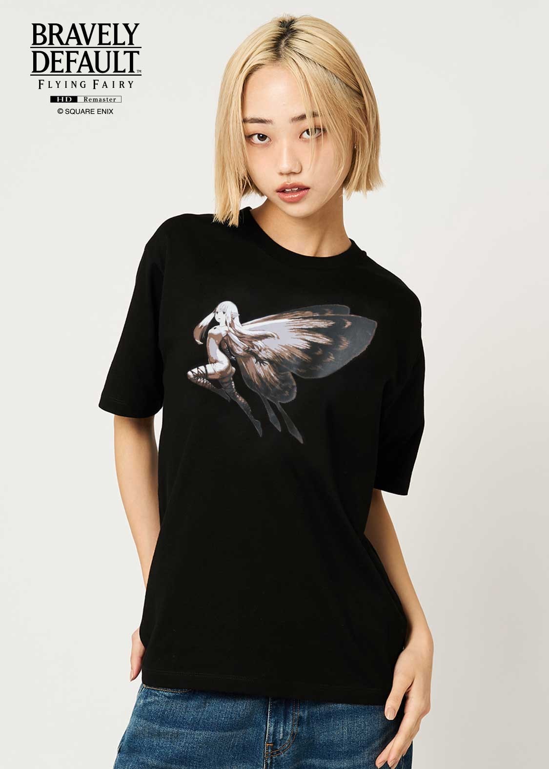 [Graniph] Bravely Default / Octopath Traveler Airy T-shirt, Black, Sizes SS-XXL