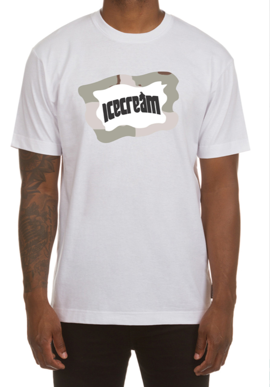 ICECREAM BBC Taupe SS Tee 461-2200 White 2026 Brand New Withtags