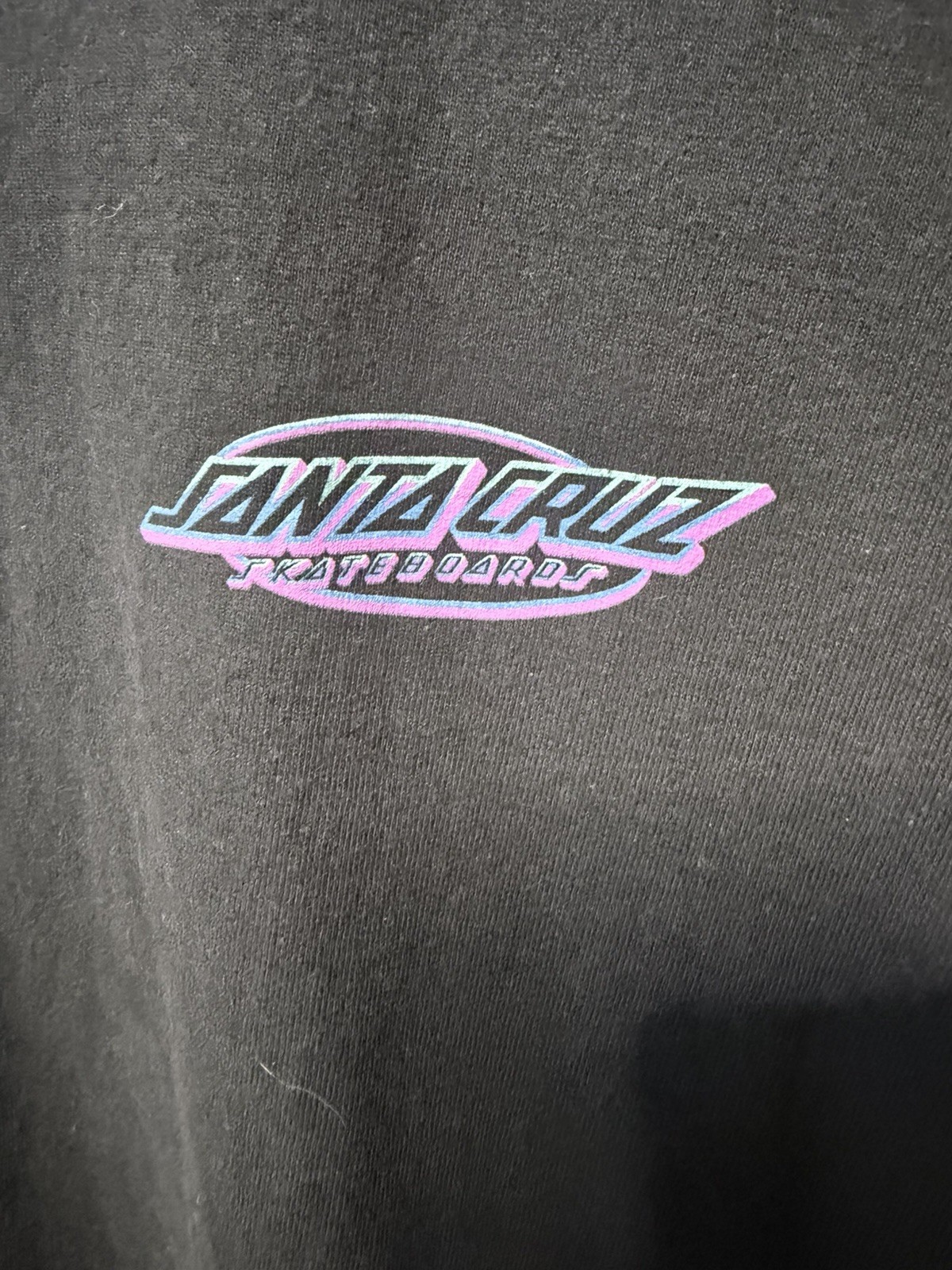 Vtg Santa Cruz Skateboards Shirt L Big Graphic Skate Preowned