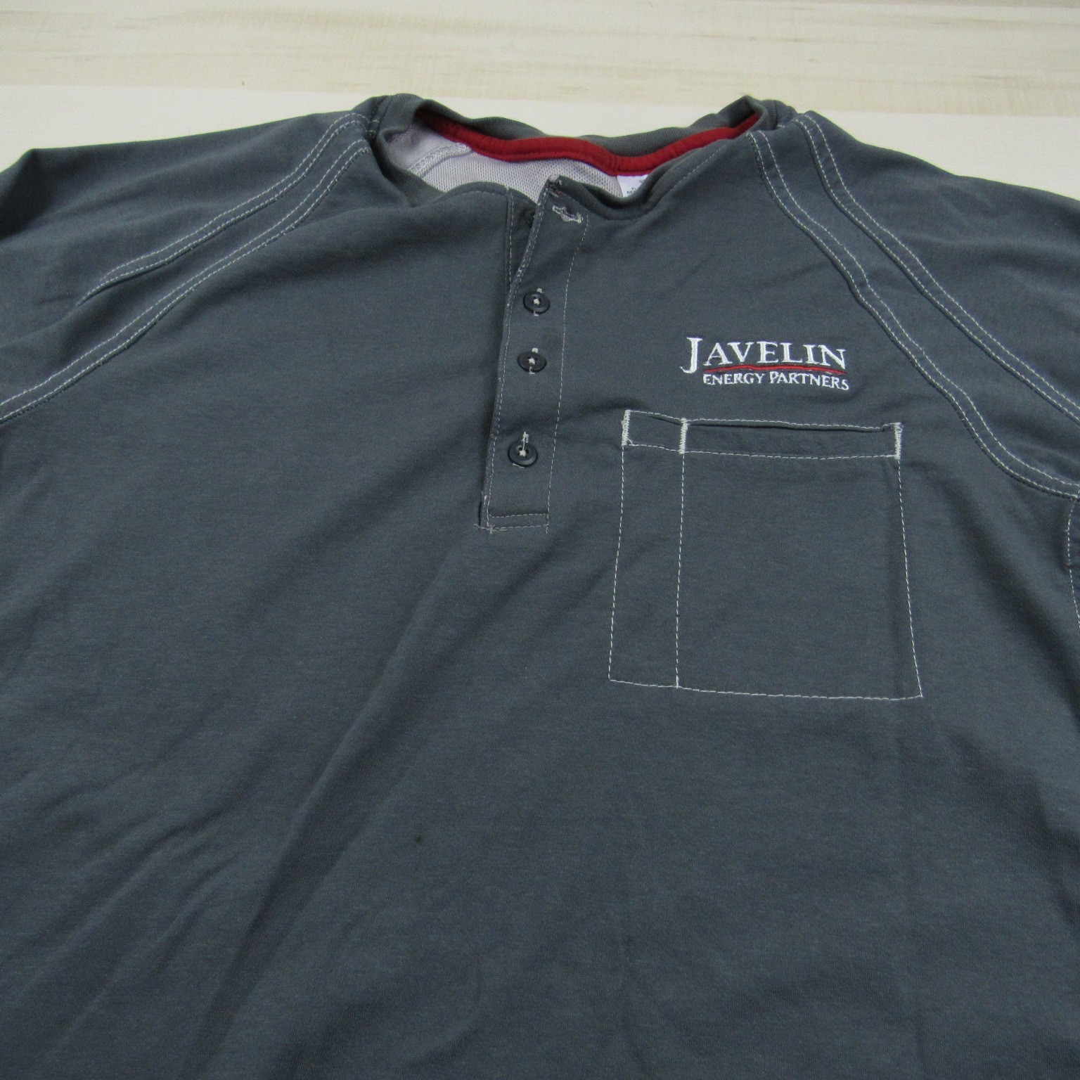 Bulwark Shirt Mens Large Gray Henley FR Fire Resistant IQ Westex Pocket Cat 2 A4