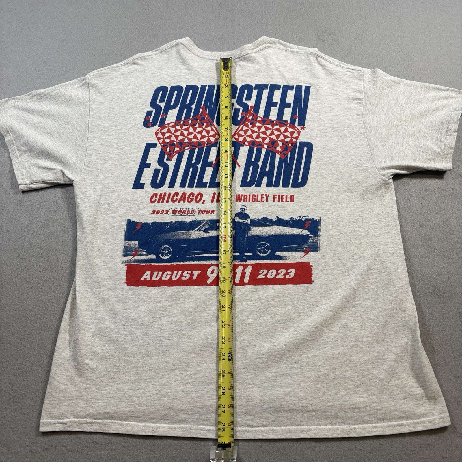 Bruce Springsteen & E Street Band Tour 2023 Chicago Shirt Mens XL Gray