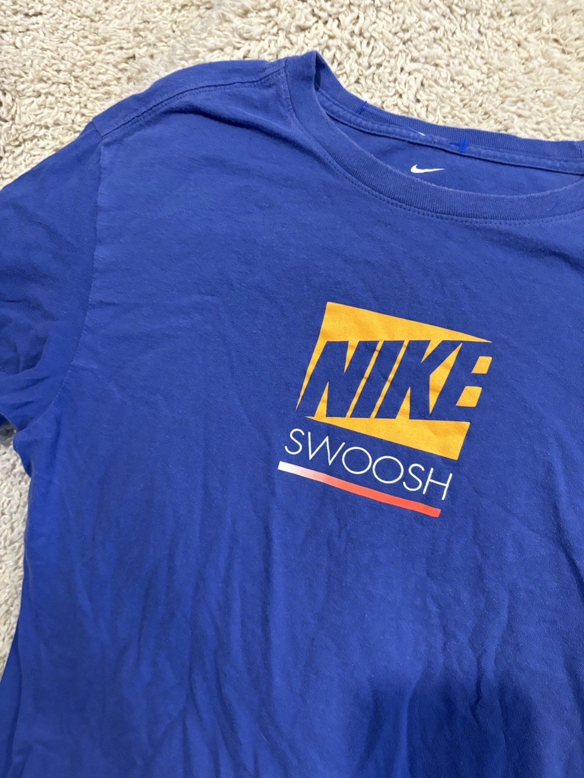 Nike shirt adult medium blue short sleeve crewneck casual workout men