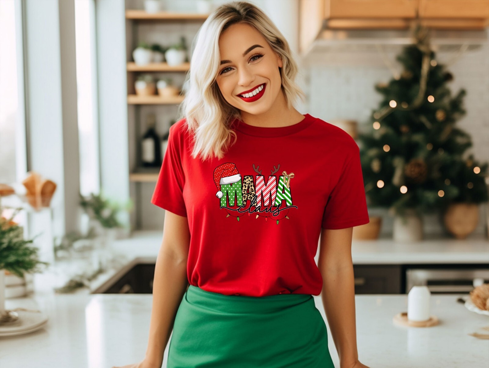Mama Claus Shirt, Christmas Gift For Mom, New Year Family Tshirt, Christmas Tee