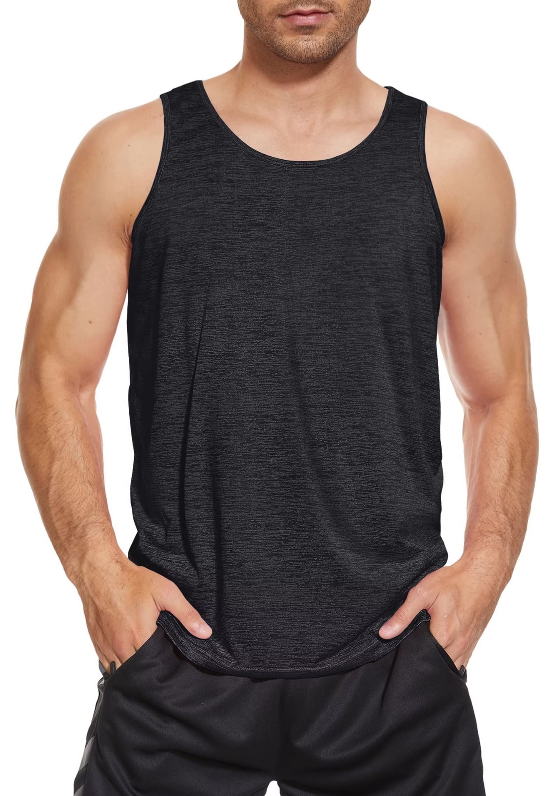 Mens Sleeveless Muscle Tank Tops Gym Workout Quick Dry Casual A-Shirt Undershirt