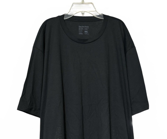 Fresh Clean Threads 4XL Tall Black Crew Neck T Shirt Mens NWOT Soft Stretch