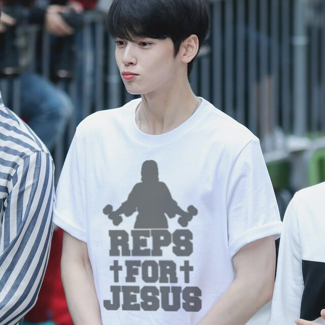 Tshirt Reps For Jesus Christian Gym New Casual T-Shirt Size S to 3XL