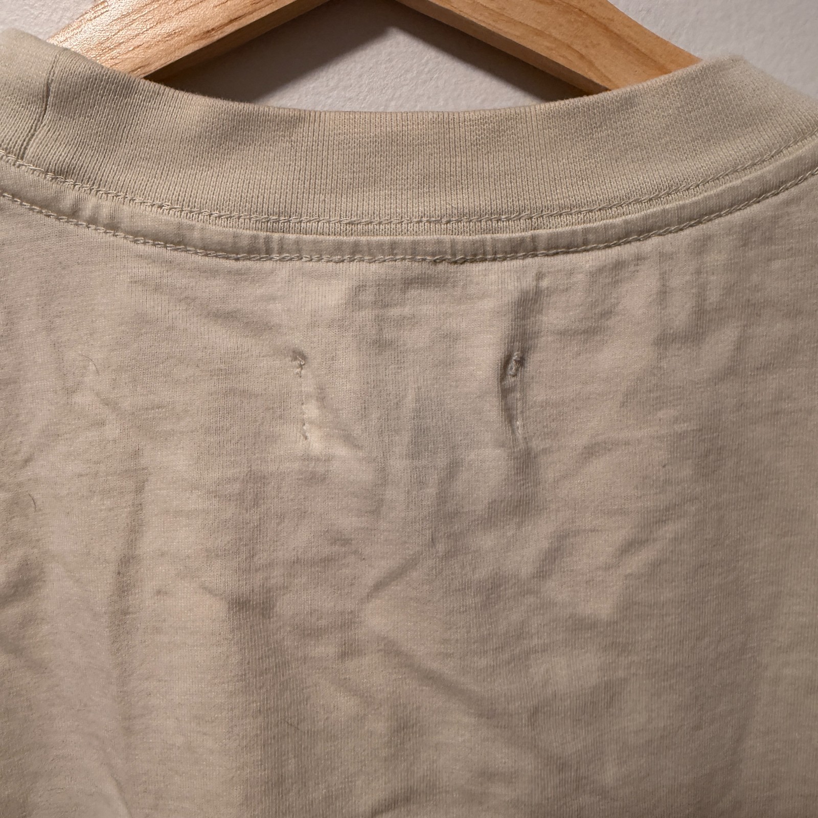 American Garage Shirt Salmon Fish Graphic Mens XL Tan Short Sleeve Cotton Tee