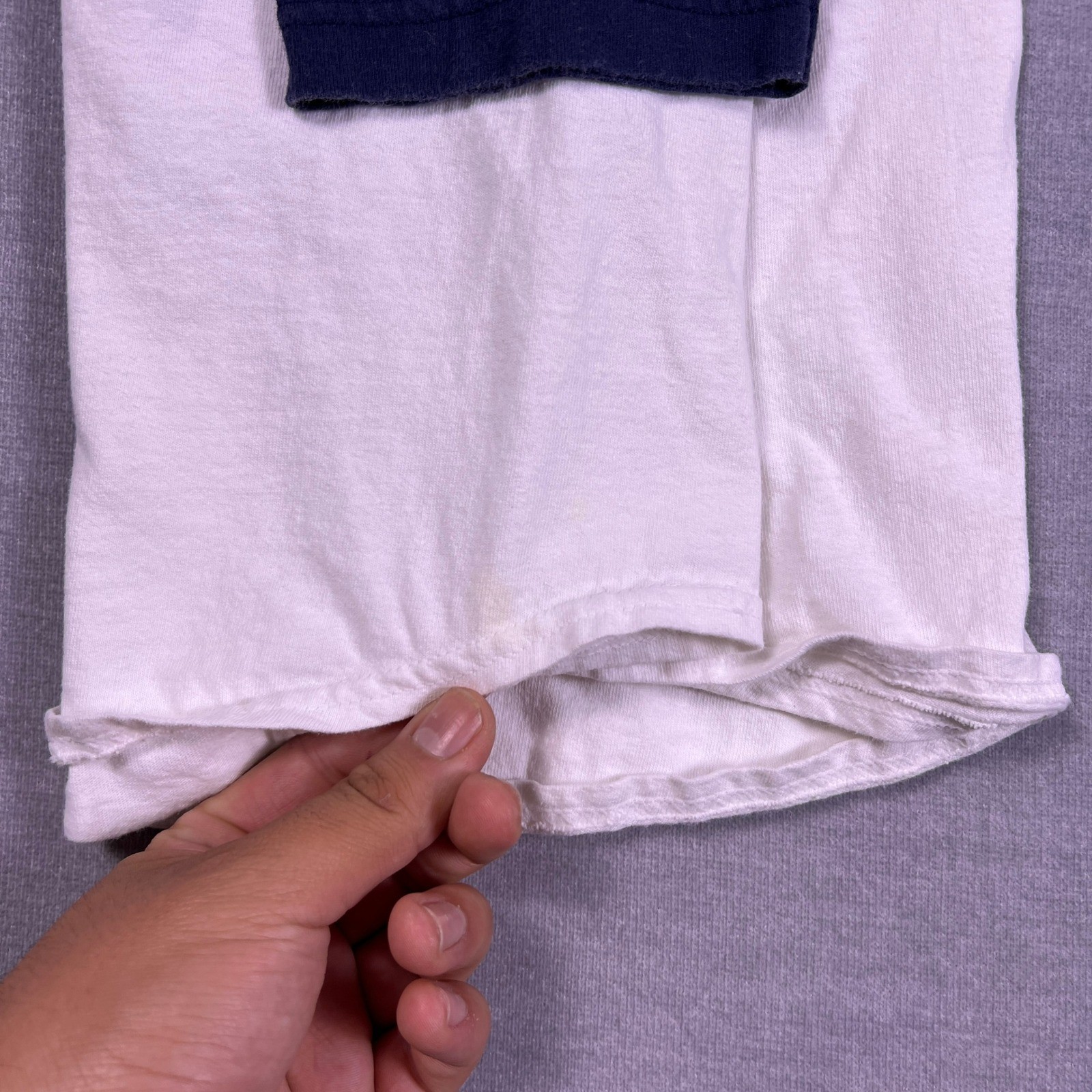 Badger Sport Cycles Gladiator Winery Baseball T-Shirt Mens Large White Blue