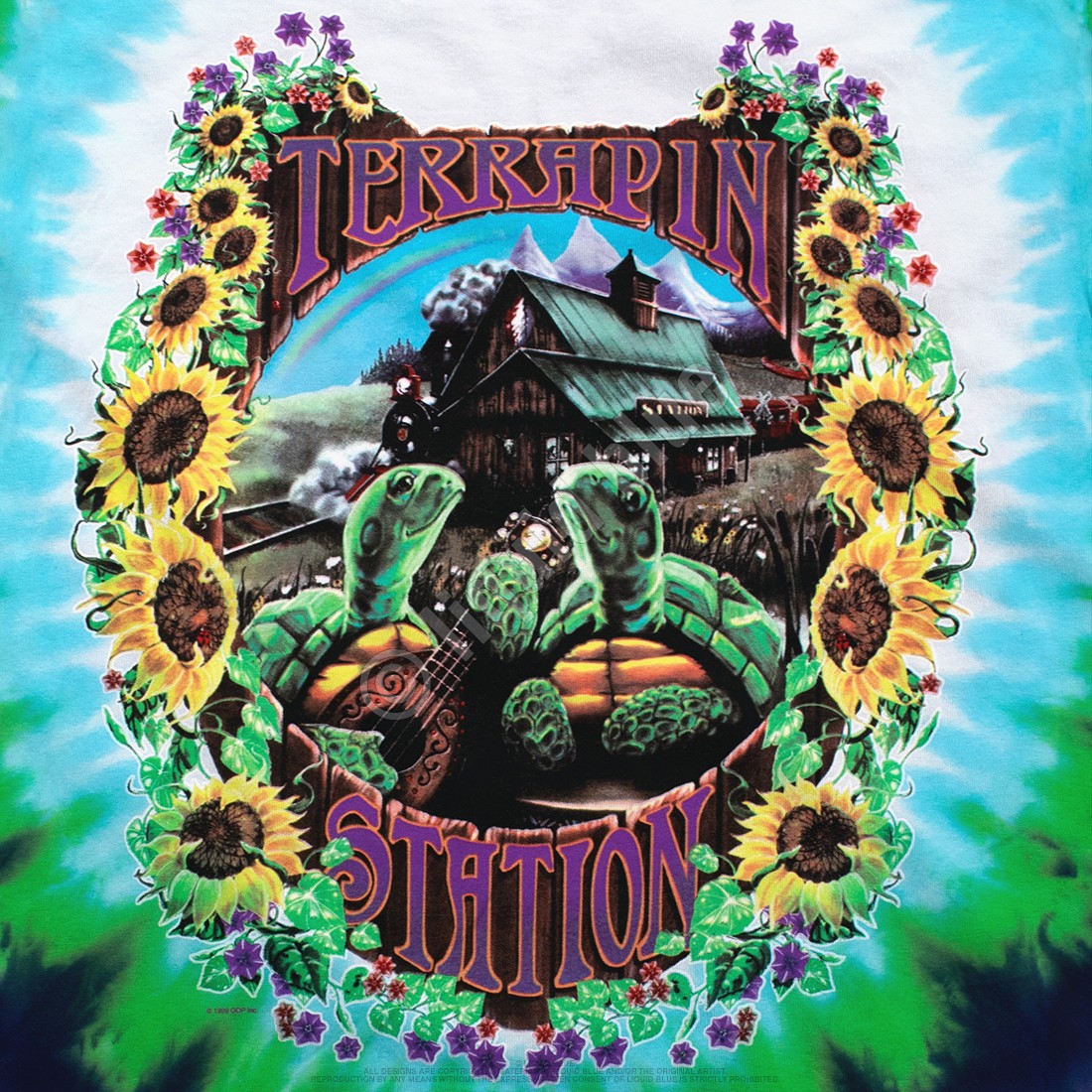 Grateful Dead Terrapin Station Tie-Dye T-Shirt Liquid Blue