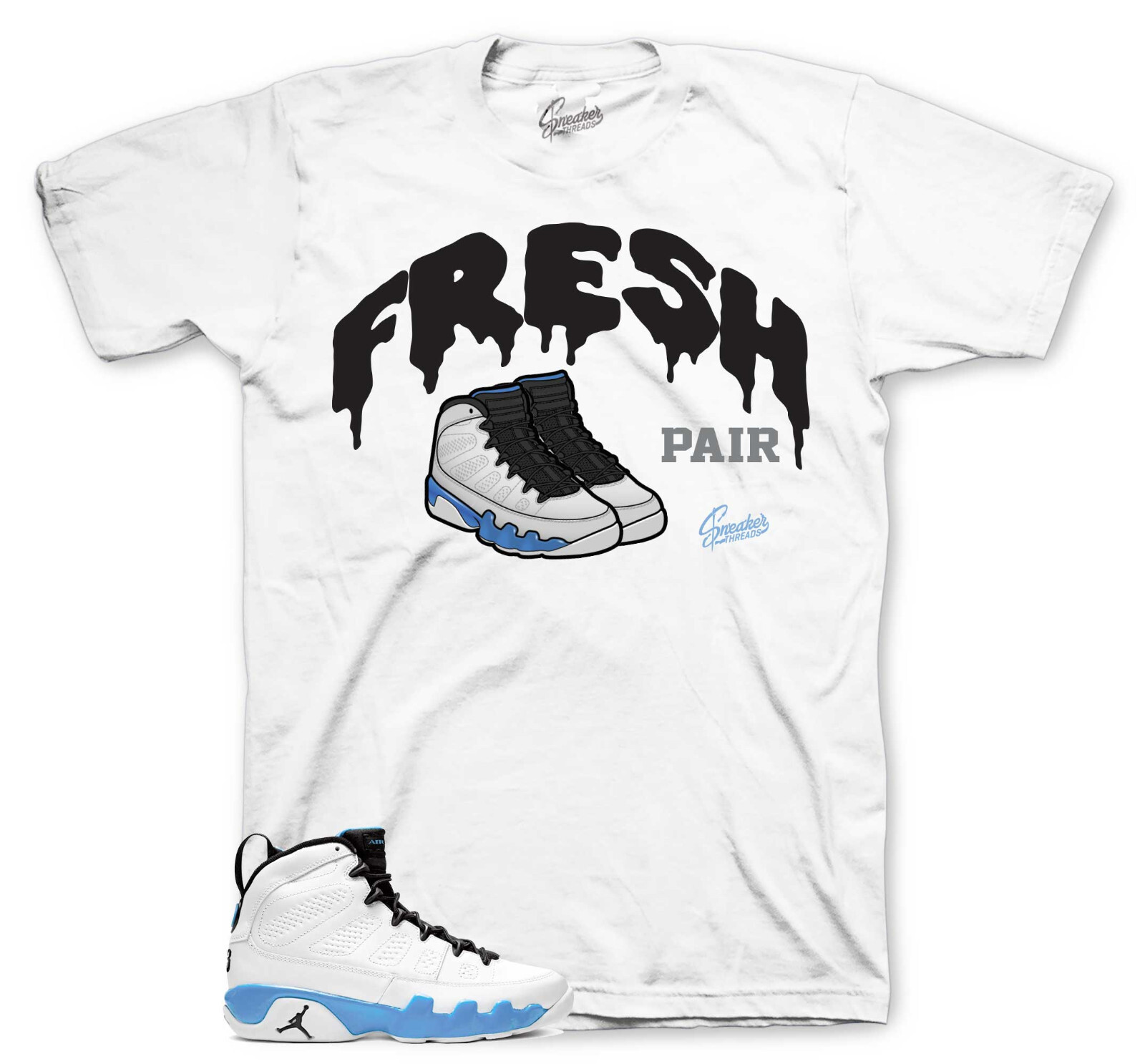 Shirts To Match Jordan 9 Powder Blue Sneakers – Daily Routine Tees