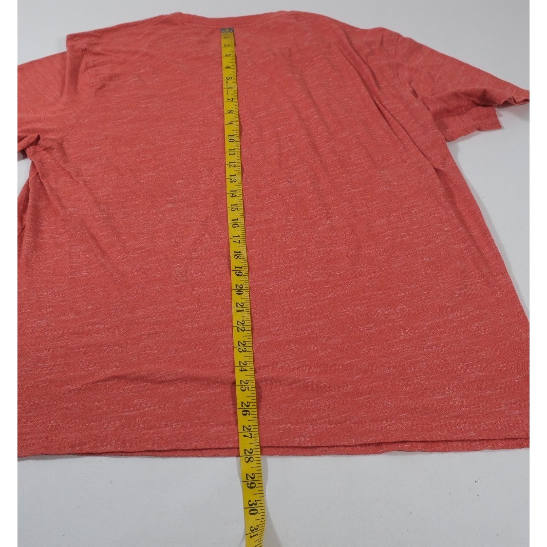 Greg Norman T-Shirt Men XL Red Heathered Shark Logo Short Sleeve Cotton Blend