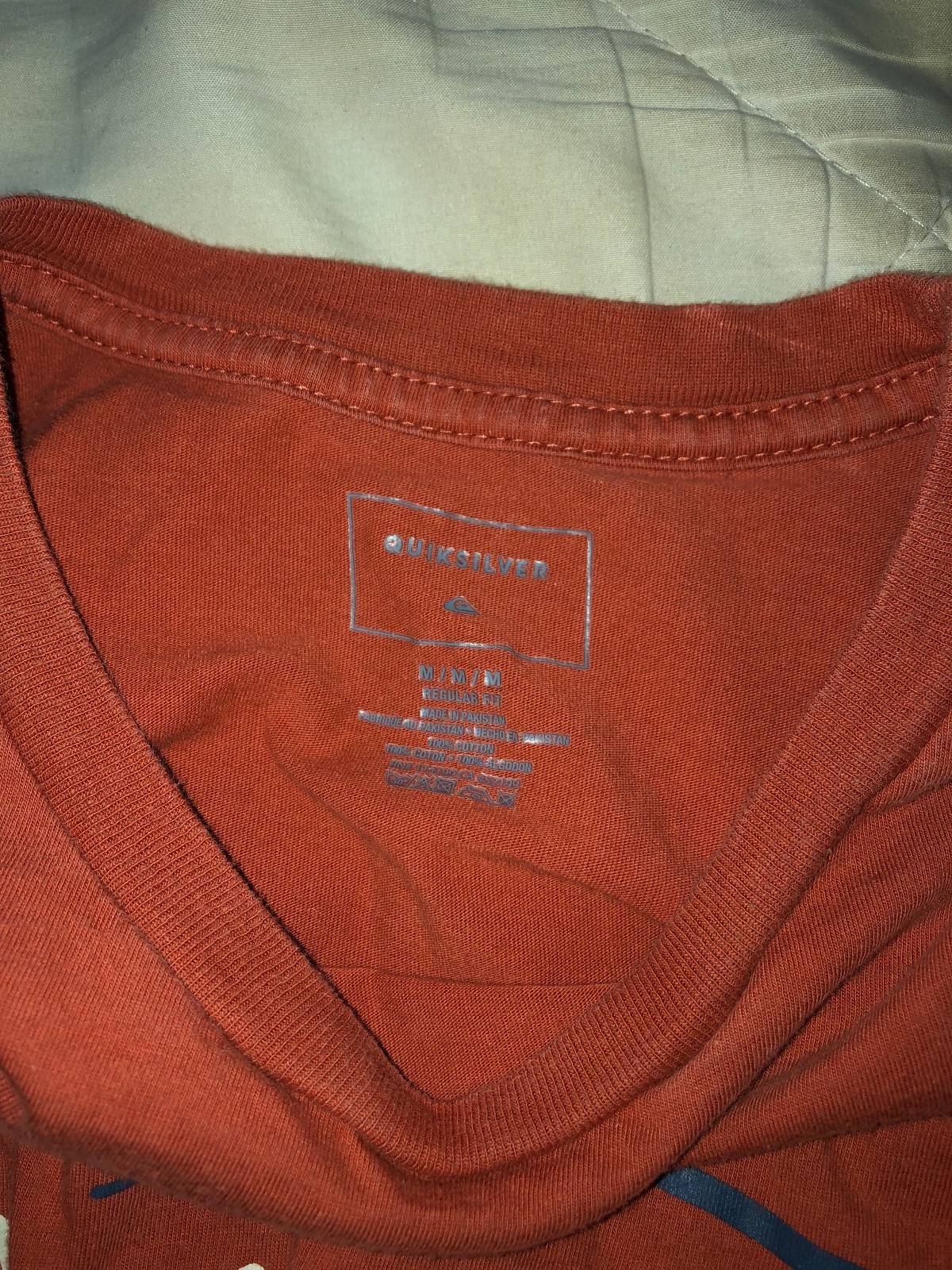 Quicksilver Men’s Shirt Orange Medium