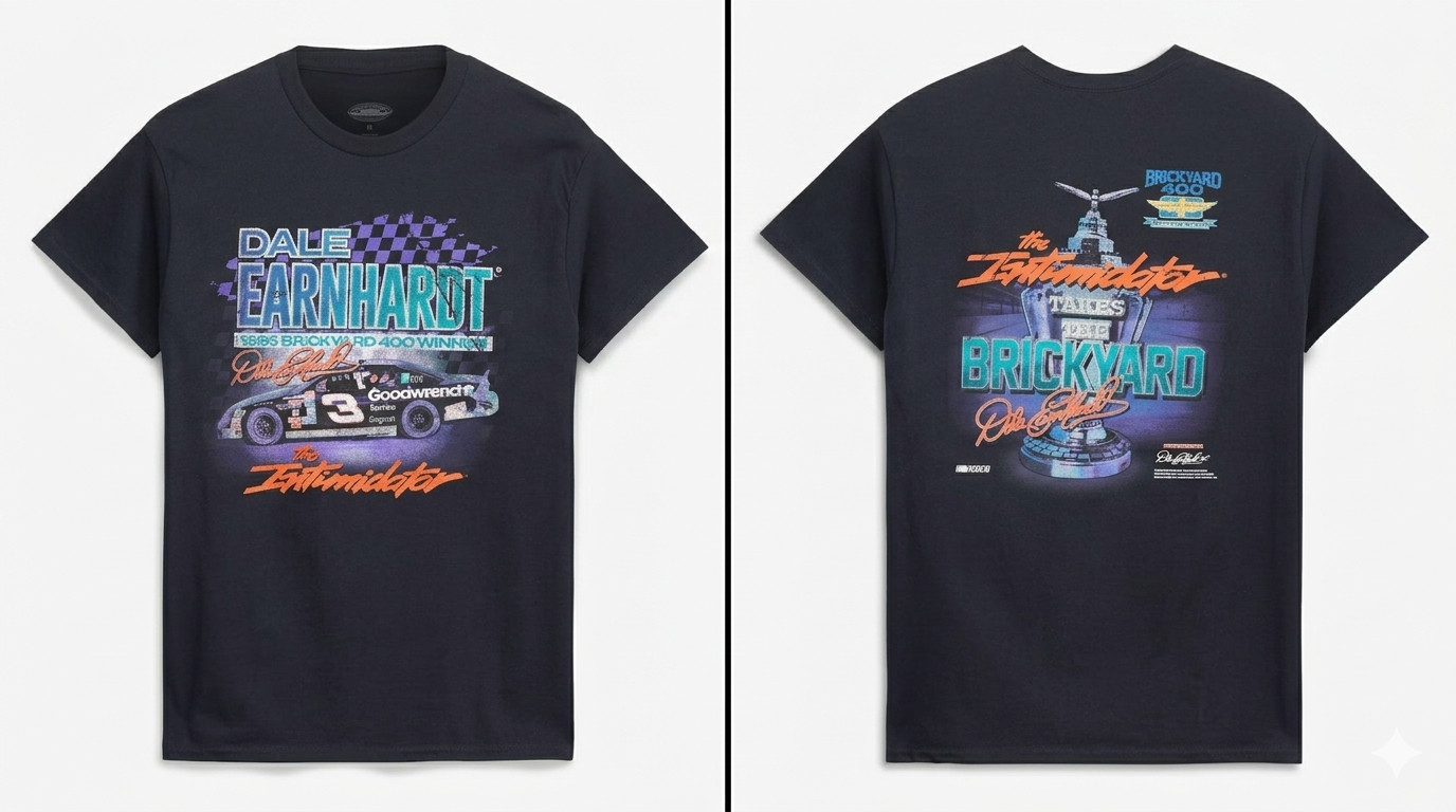 Dale Earnhardt 1995 Brickyard 400 Champion Vintage Racing Shirt Tee