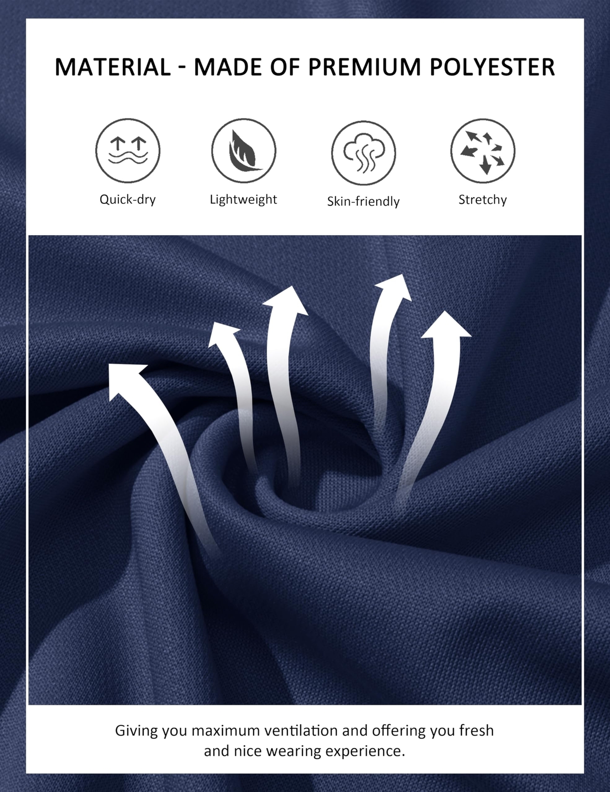 Men’s Polo Shirt Long Sleeve Outdoor Golf T Shirt 3-Button Quick Dry Lightweight