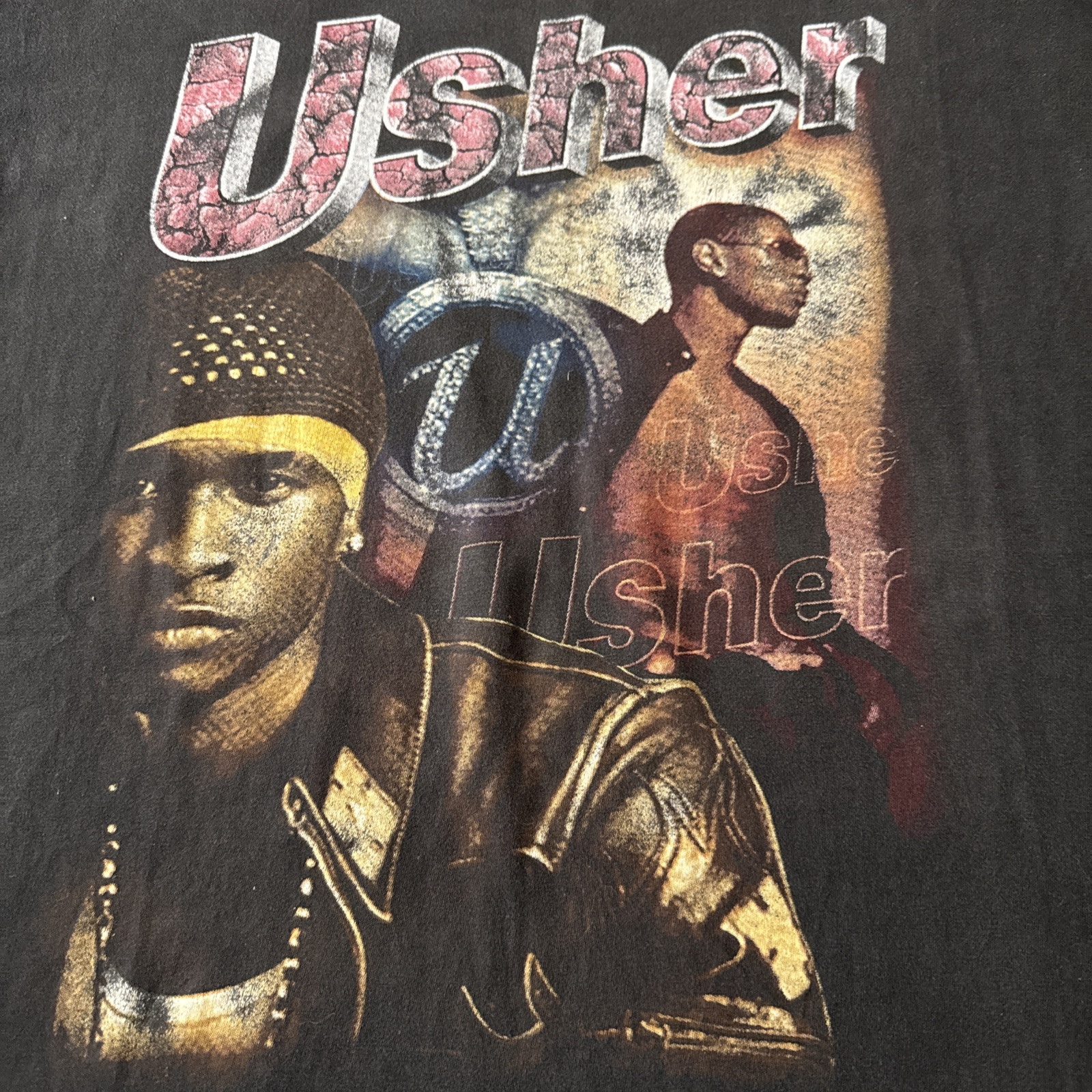 VTG Usher Rap Tee Shirt Black Size M-L Hip Hop R&B U got it Bad Y2K 21×27 Rare