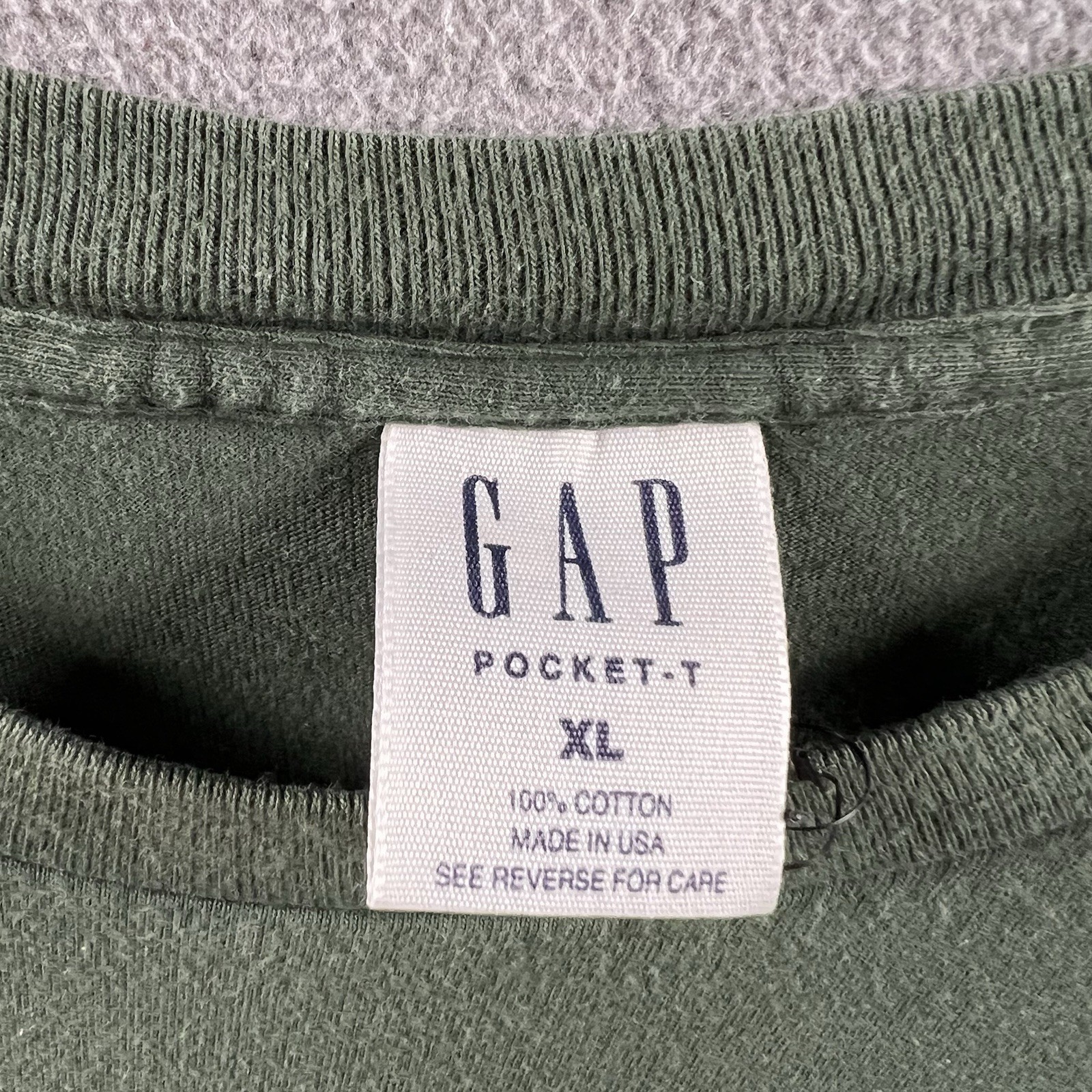 Vintage GAP Pocket Shirt Mens XL Green Blank Single Stitch 90s Essential Grunge