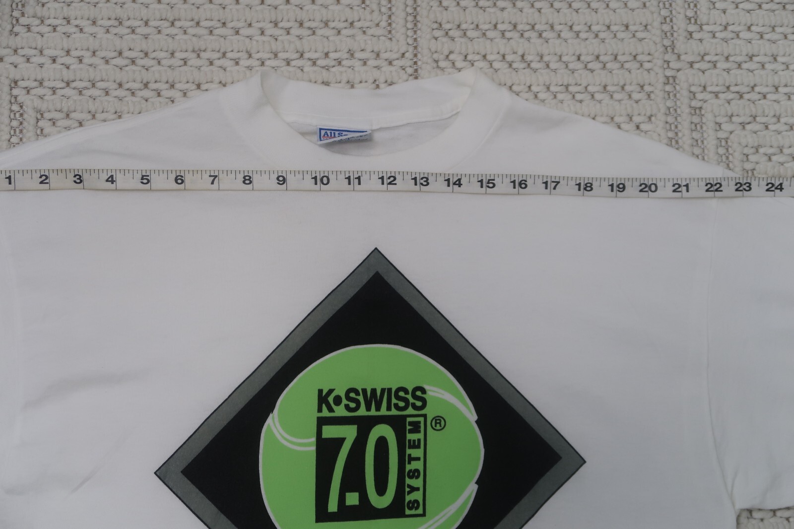Vintage K-Swiss 7.0 System Tennis Graphic Tee XL USA All Sport Tag