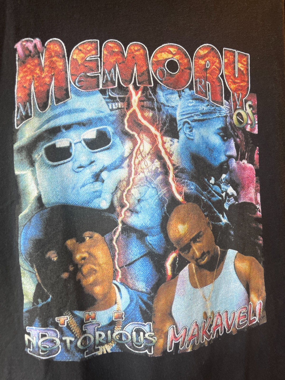Tupac Biggie “In Memory” “Stop the Violence” Rap Tee Shirt T Shirt Notorious BIG
