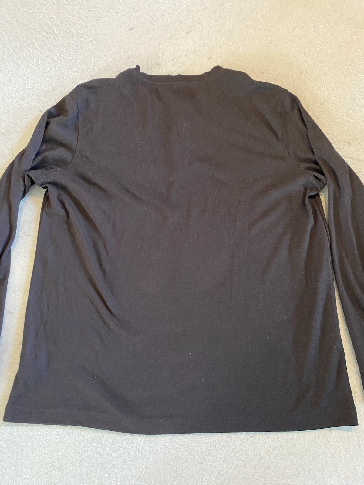 Croft & Barrow Shirt Men’s Large Easy Care Black Long Sleeve Henley Tee